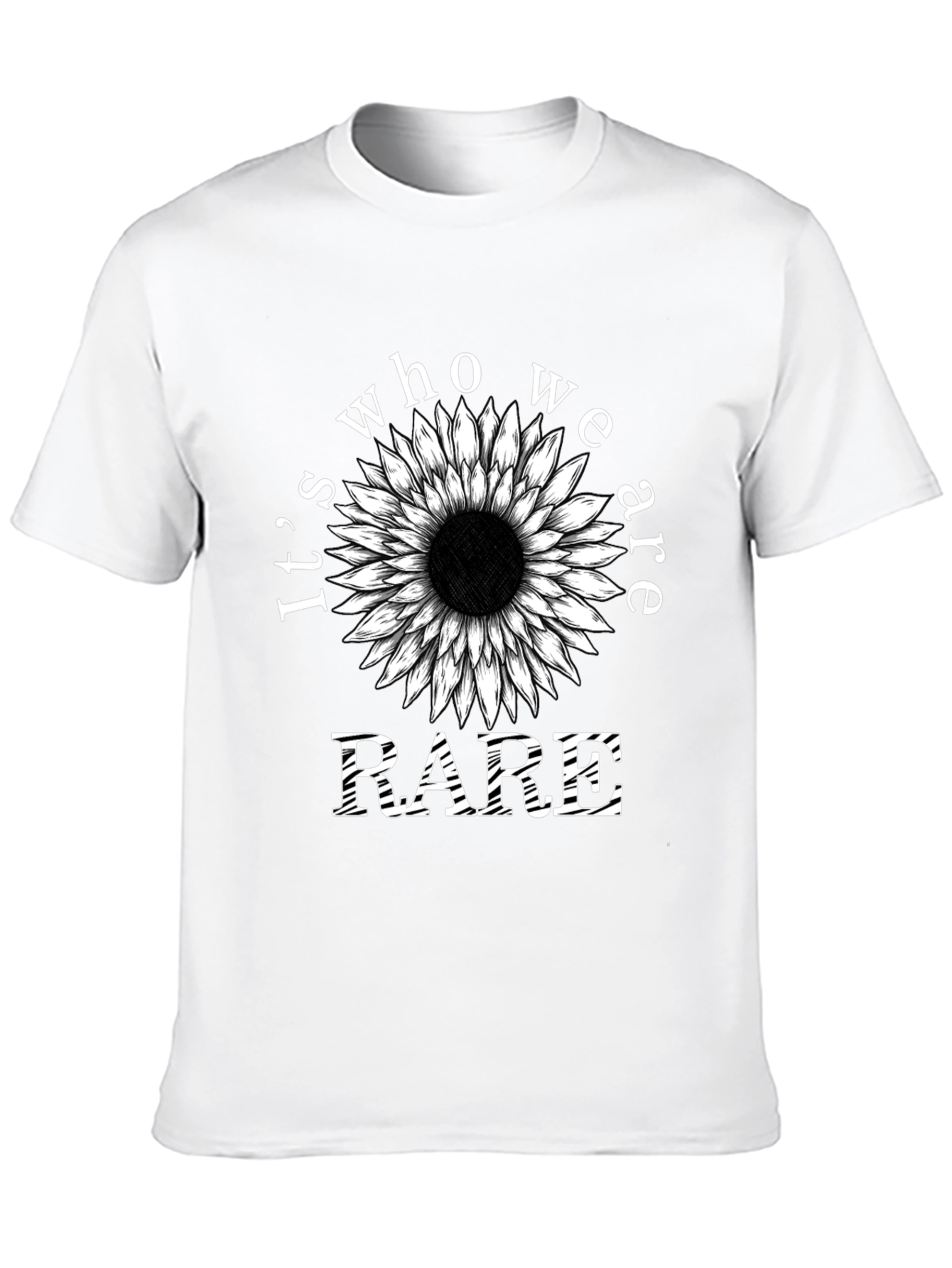 Rare Sunflower Graphic Tee - Black Unisex T-Shirt