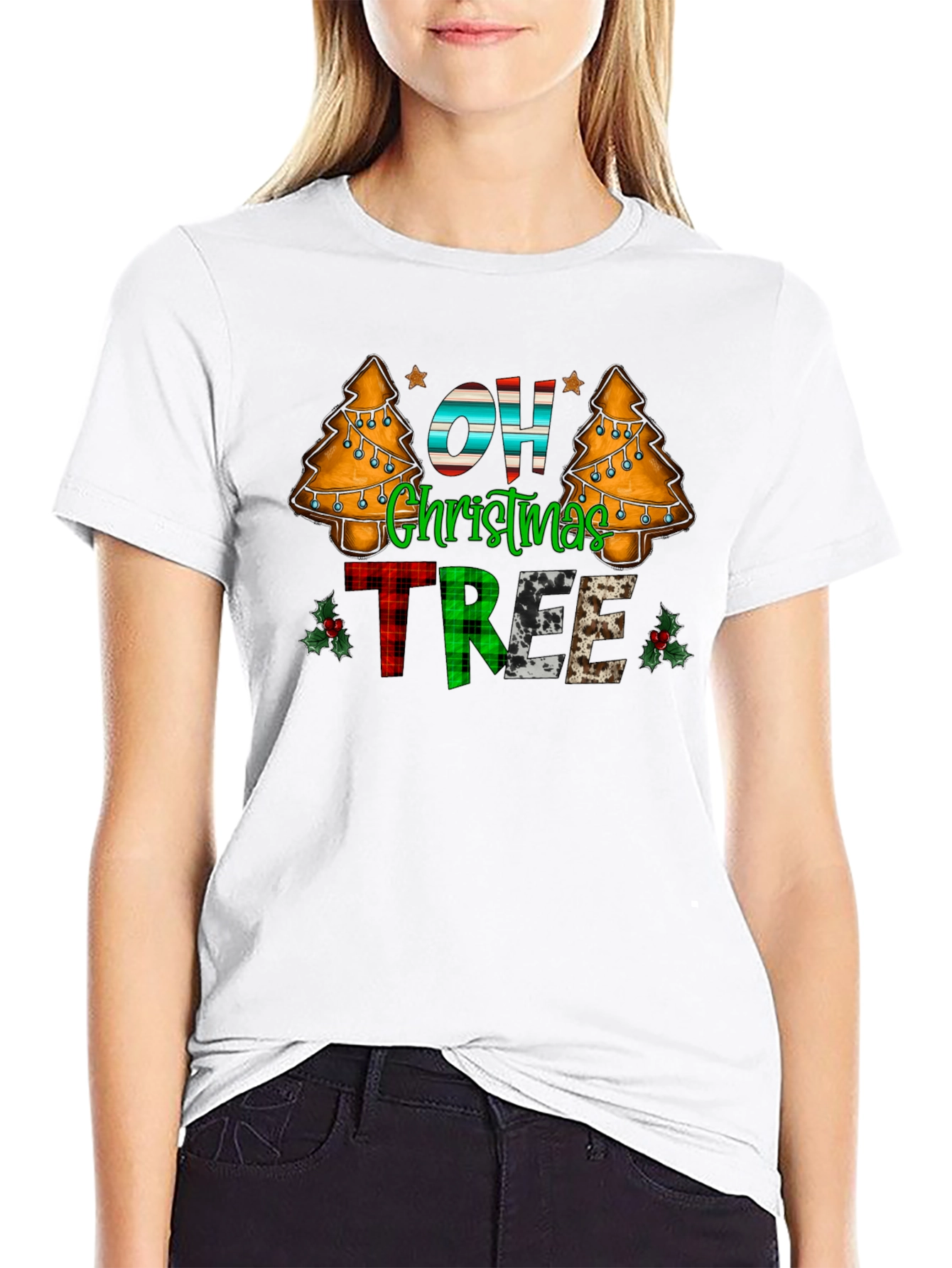 Festive Oh Christmas Tree Graphic Tee