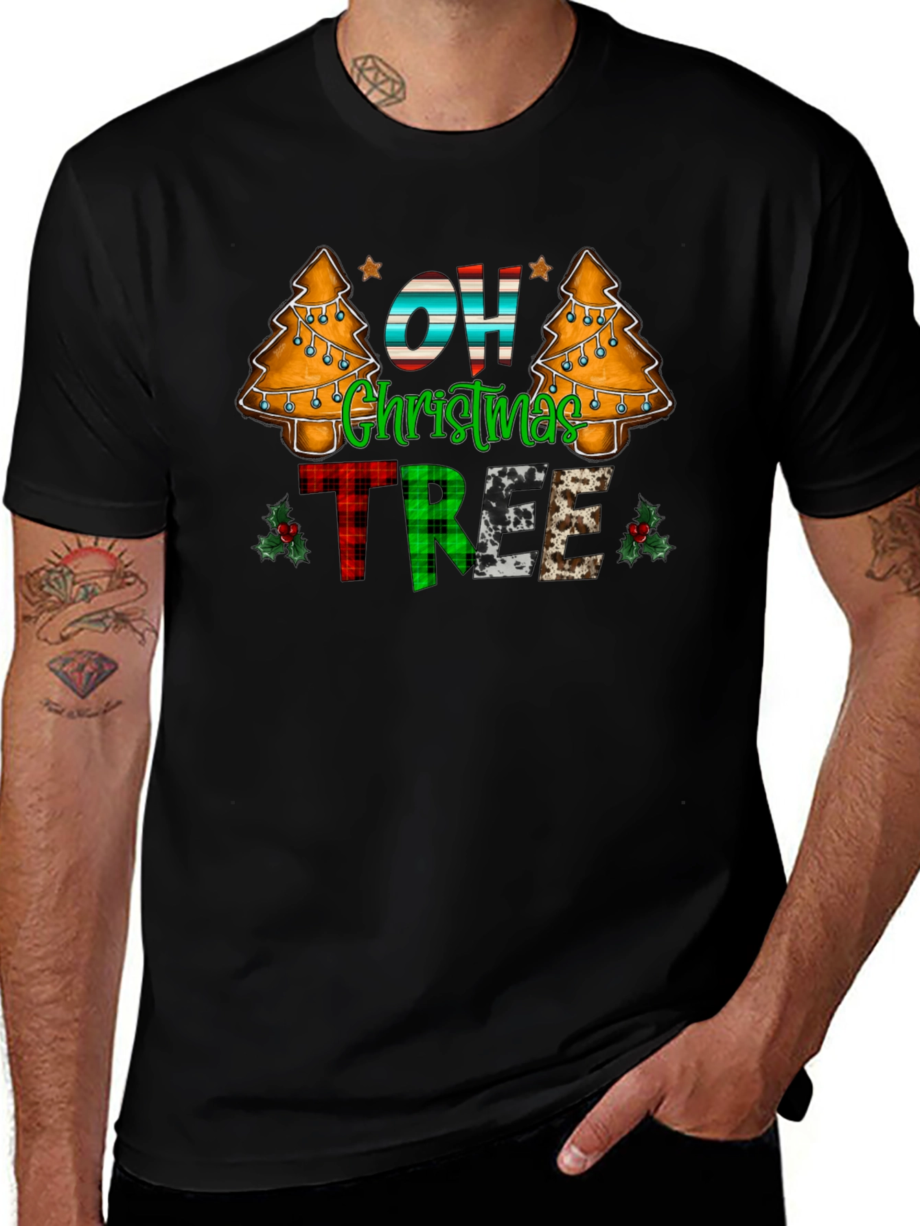 Festive Oh Christmas Tree Graphic Tee