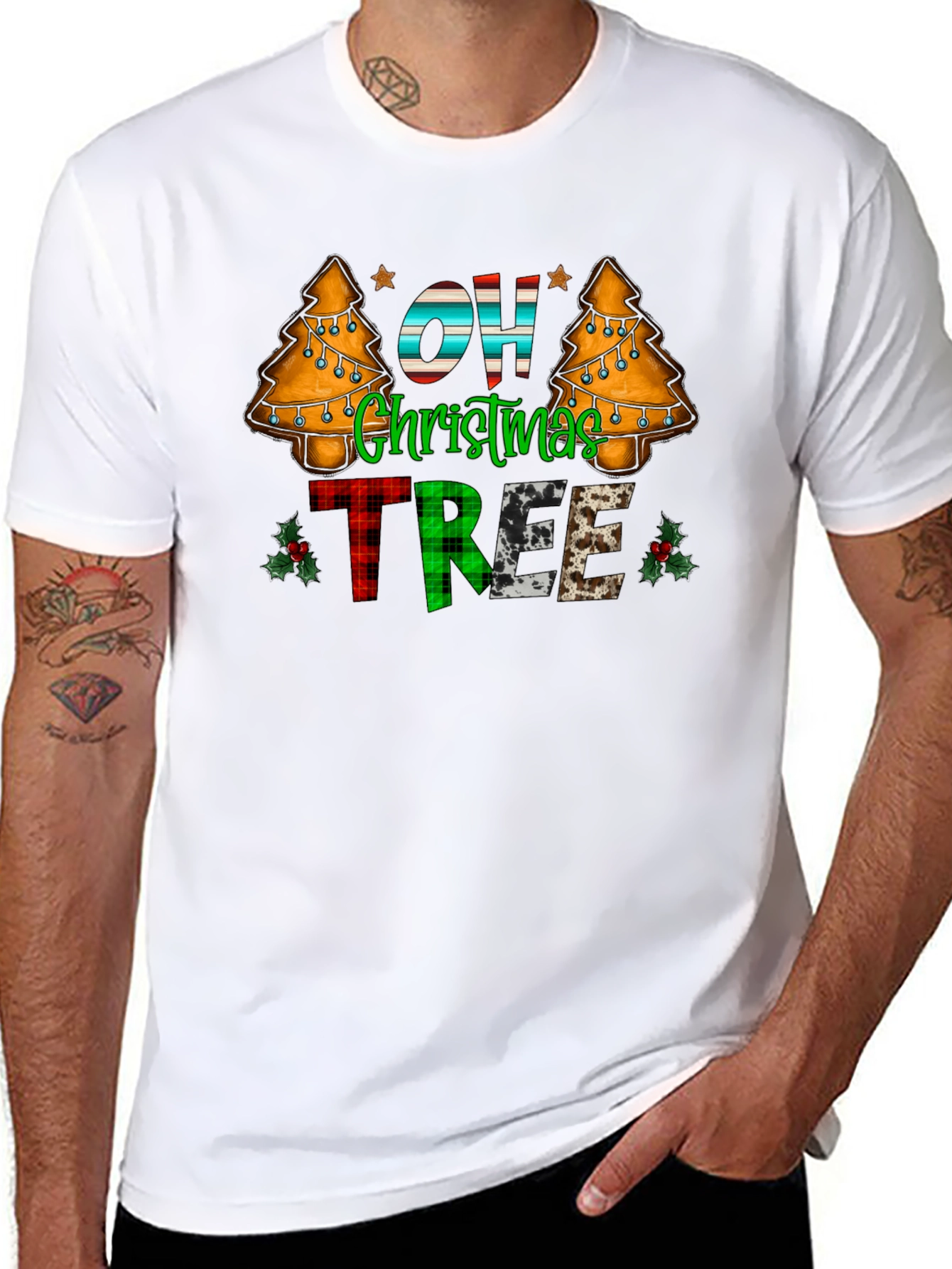 Festive Oh Christmas Tree Graphic Tee