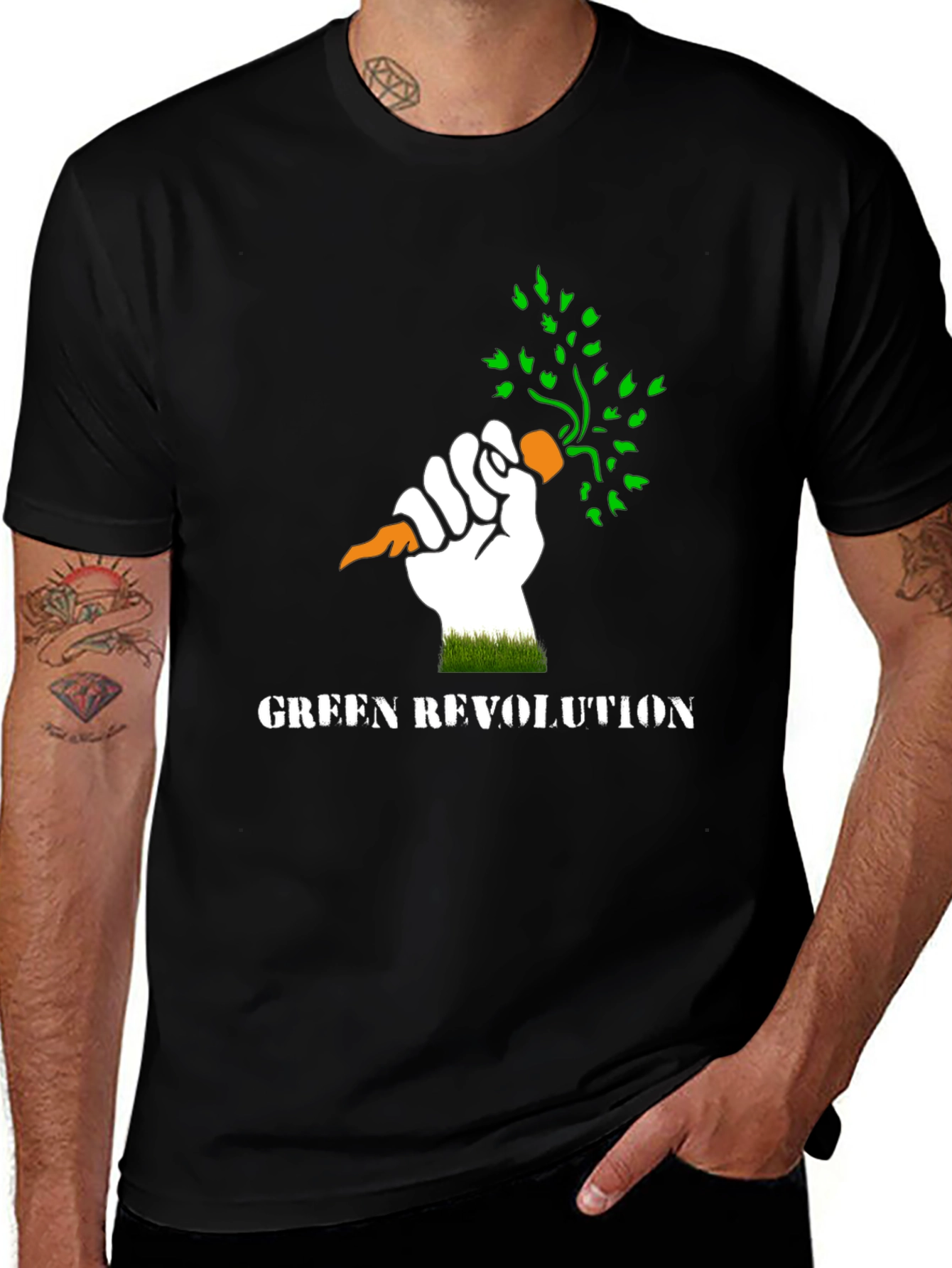 Green Revolution Carrot Fist T-Shirt
