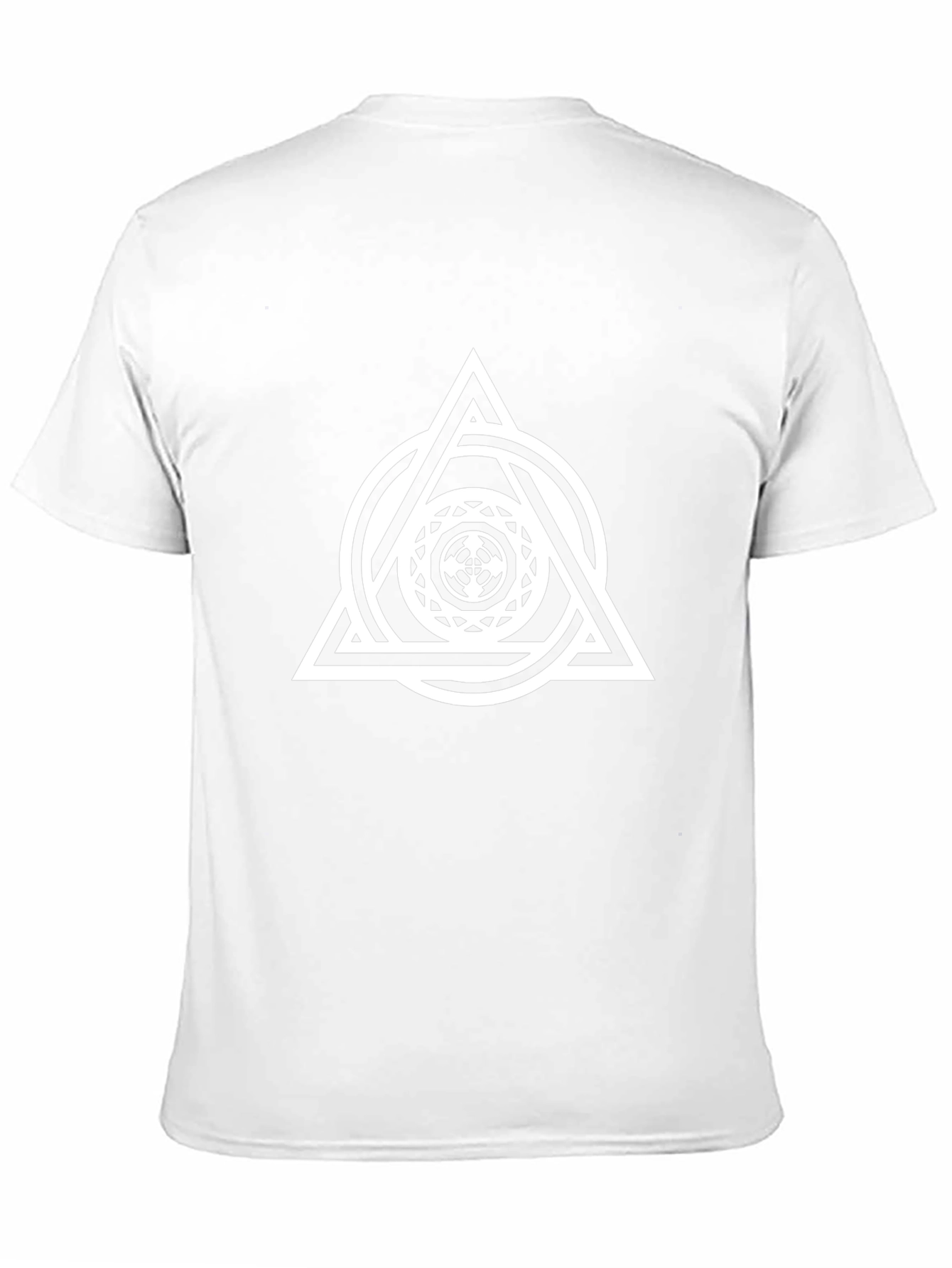 Geometric Triangle Graphic Tee - Black