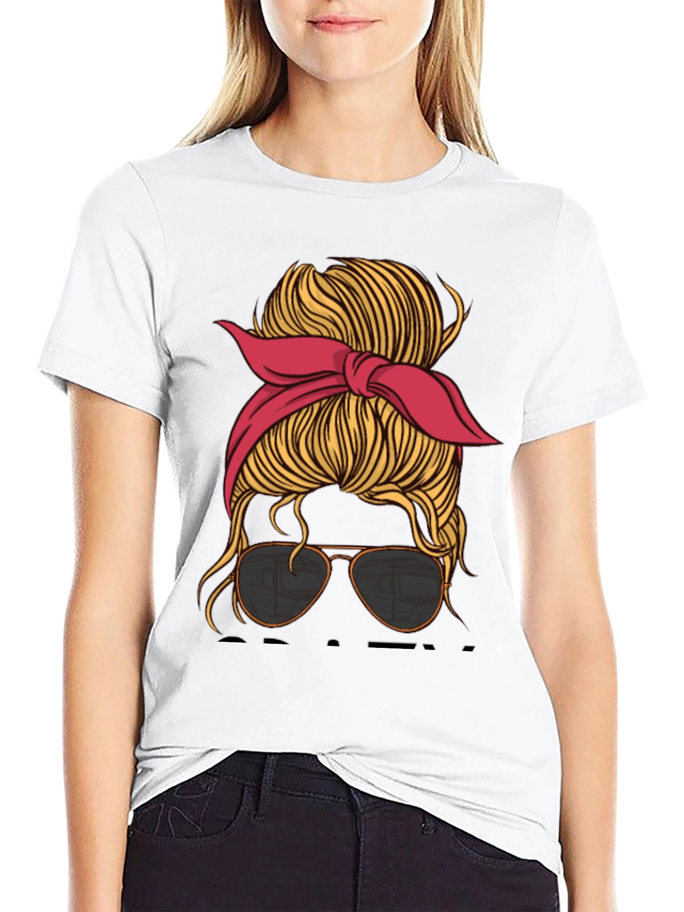 Messy Bun Aviator T-Shirt