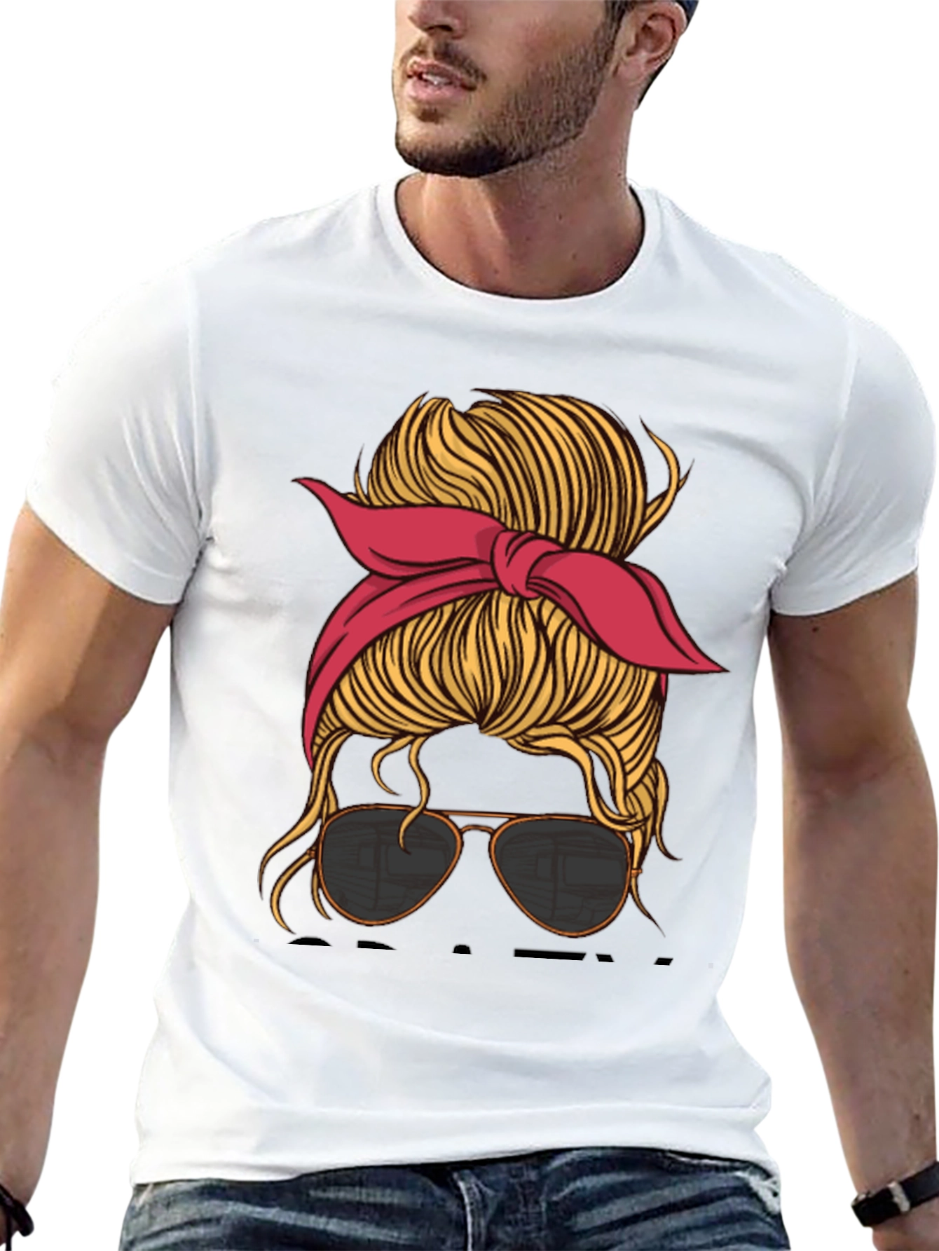 Messy Bun Aviator T-Shirt