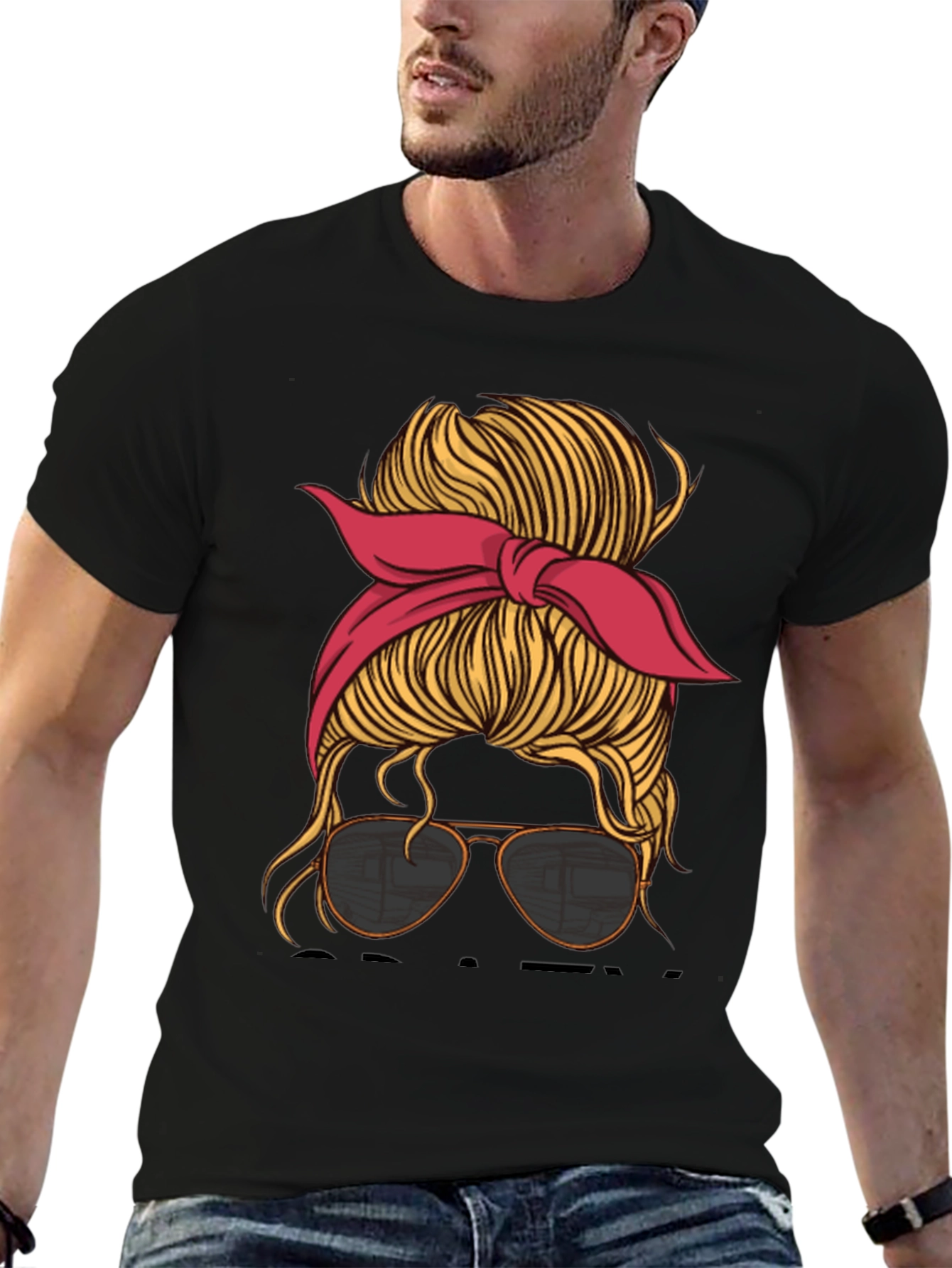 Messy Bun Aviator T-Shirt