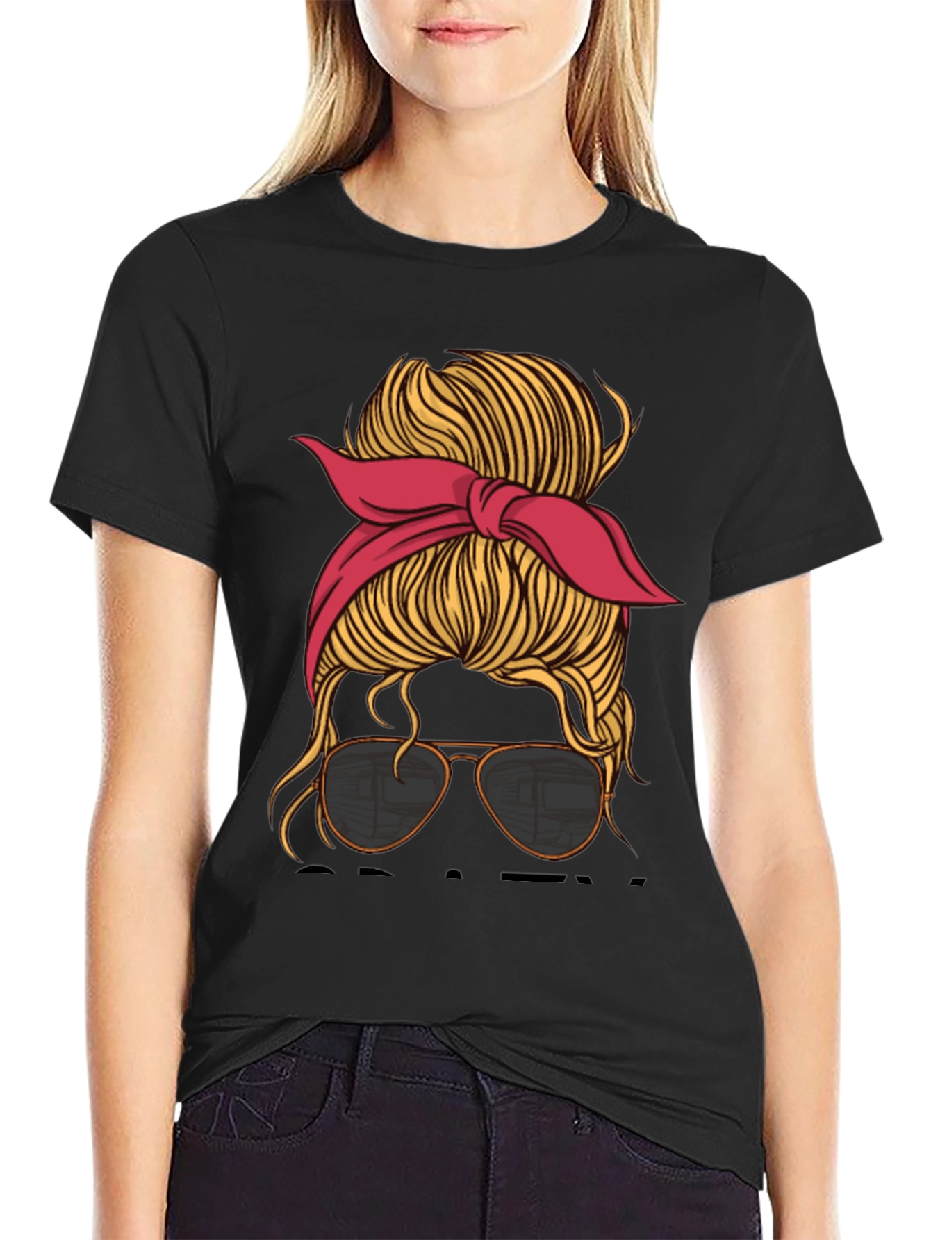 Messy Bun Aviator T-Shirt