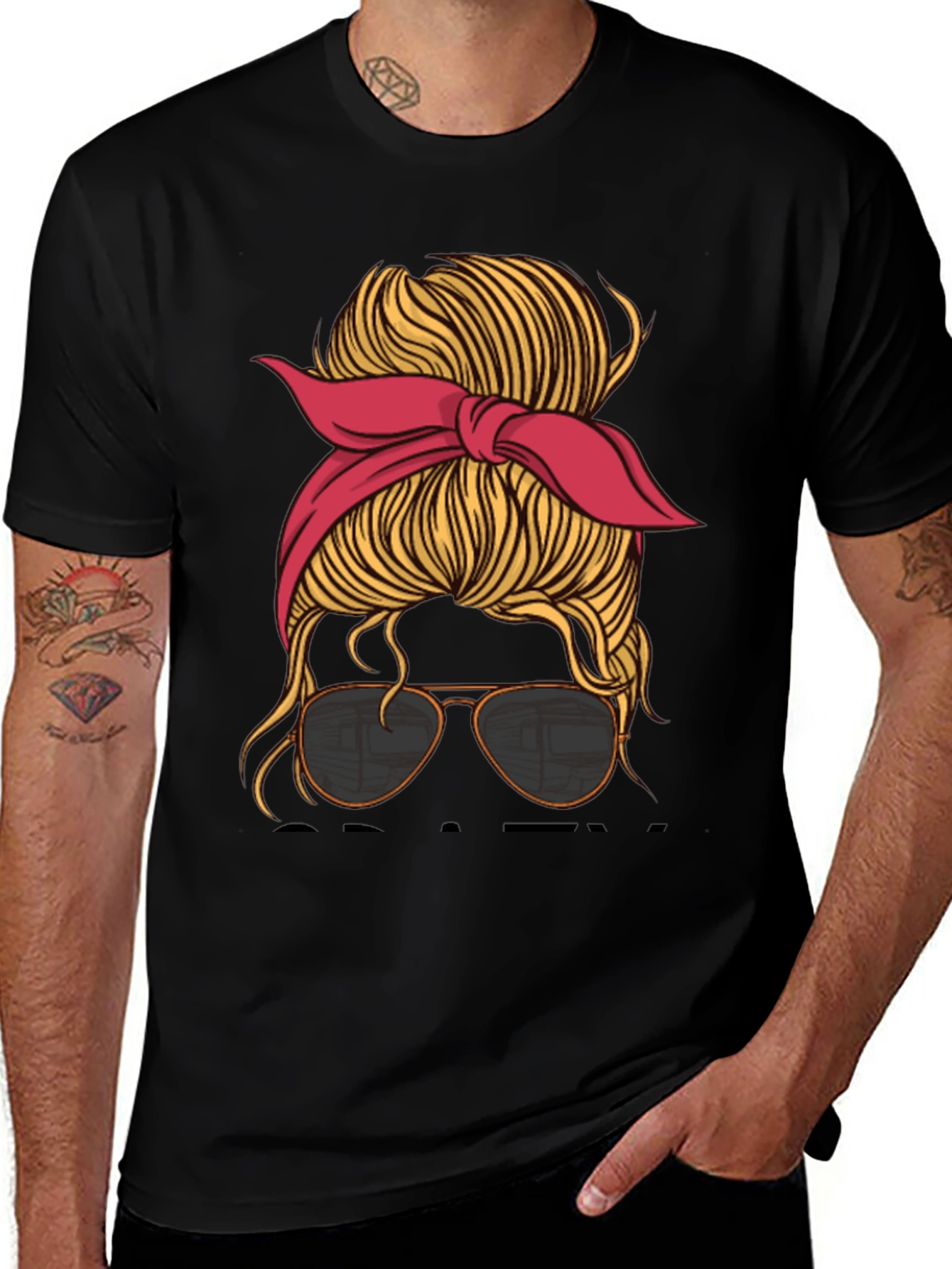 Messy Bun Aviator T-Shirt