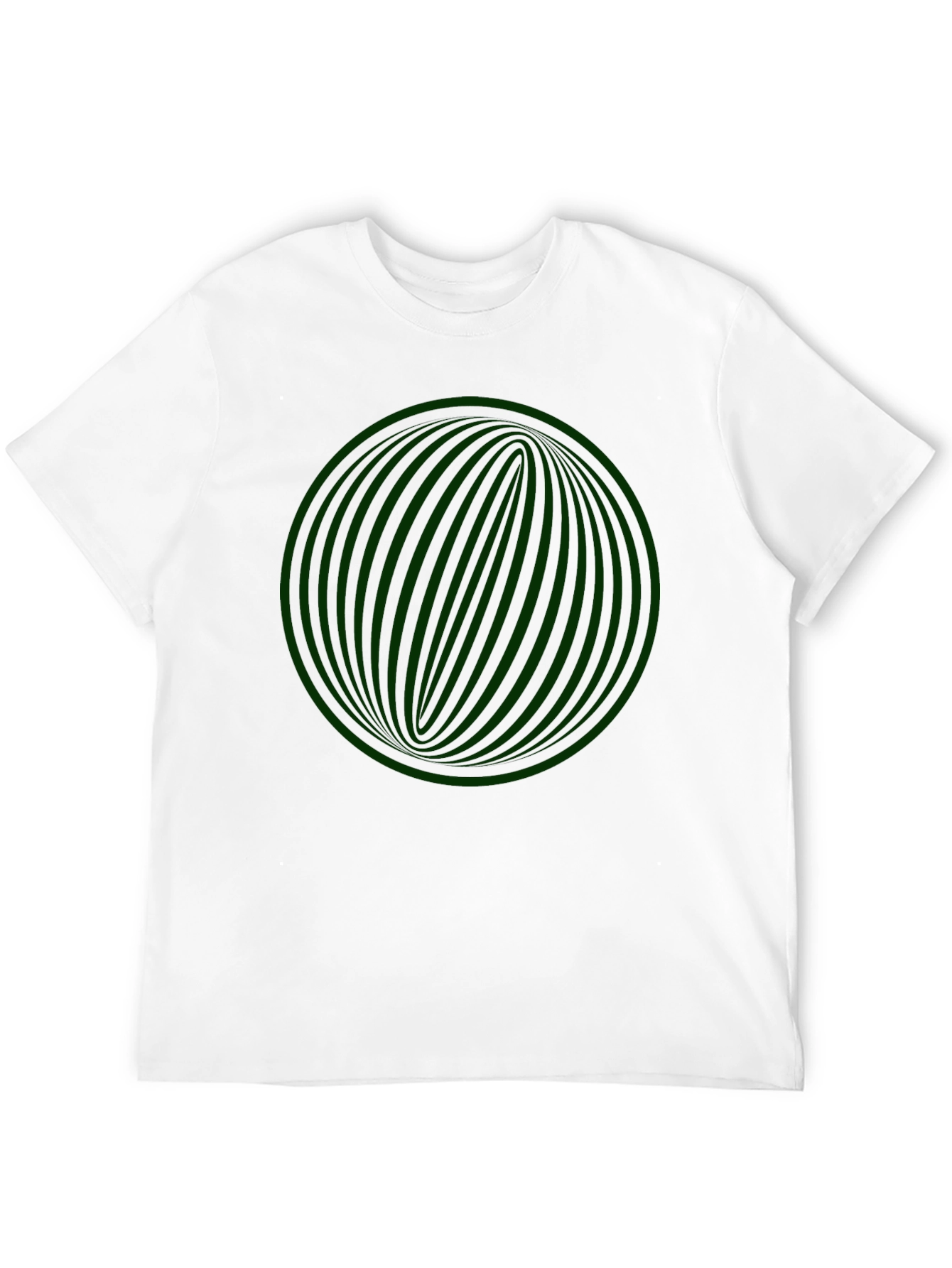 Geometric Sphere Graphic Tee - Black Cotton Blend Shirt