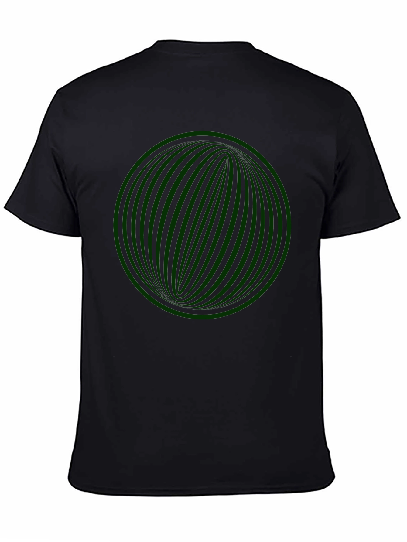 Geometric Sphere Graphic Tee - Black Cotton Blend Shirt