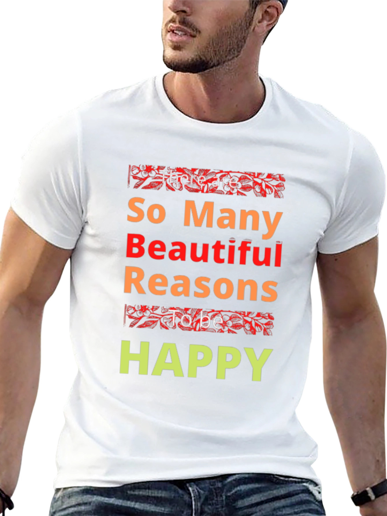 Inspirational Happy Graphic Print T-Shirt