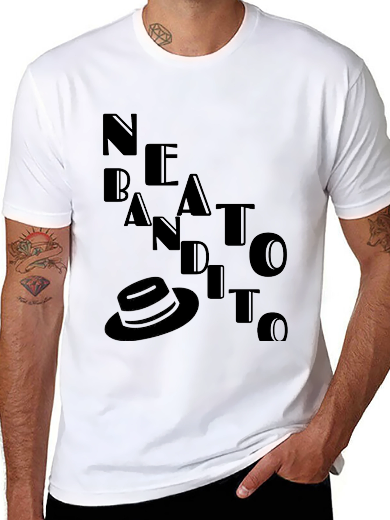 Trendy Black BANDITO Graphic Tee
