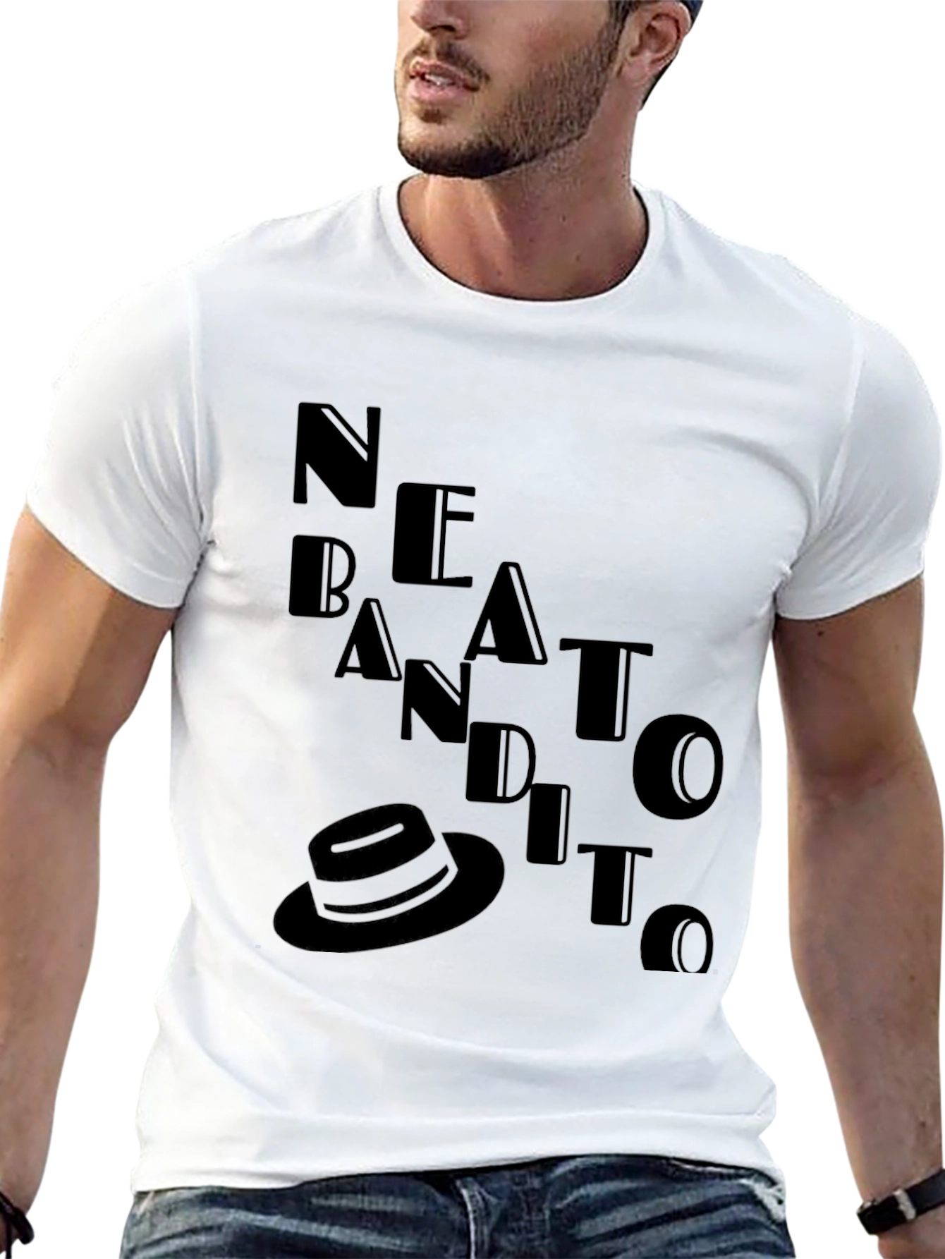 Trendy Black BANDITO Graphic Tee