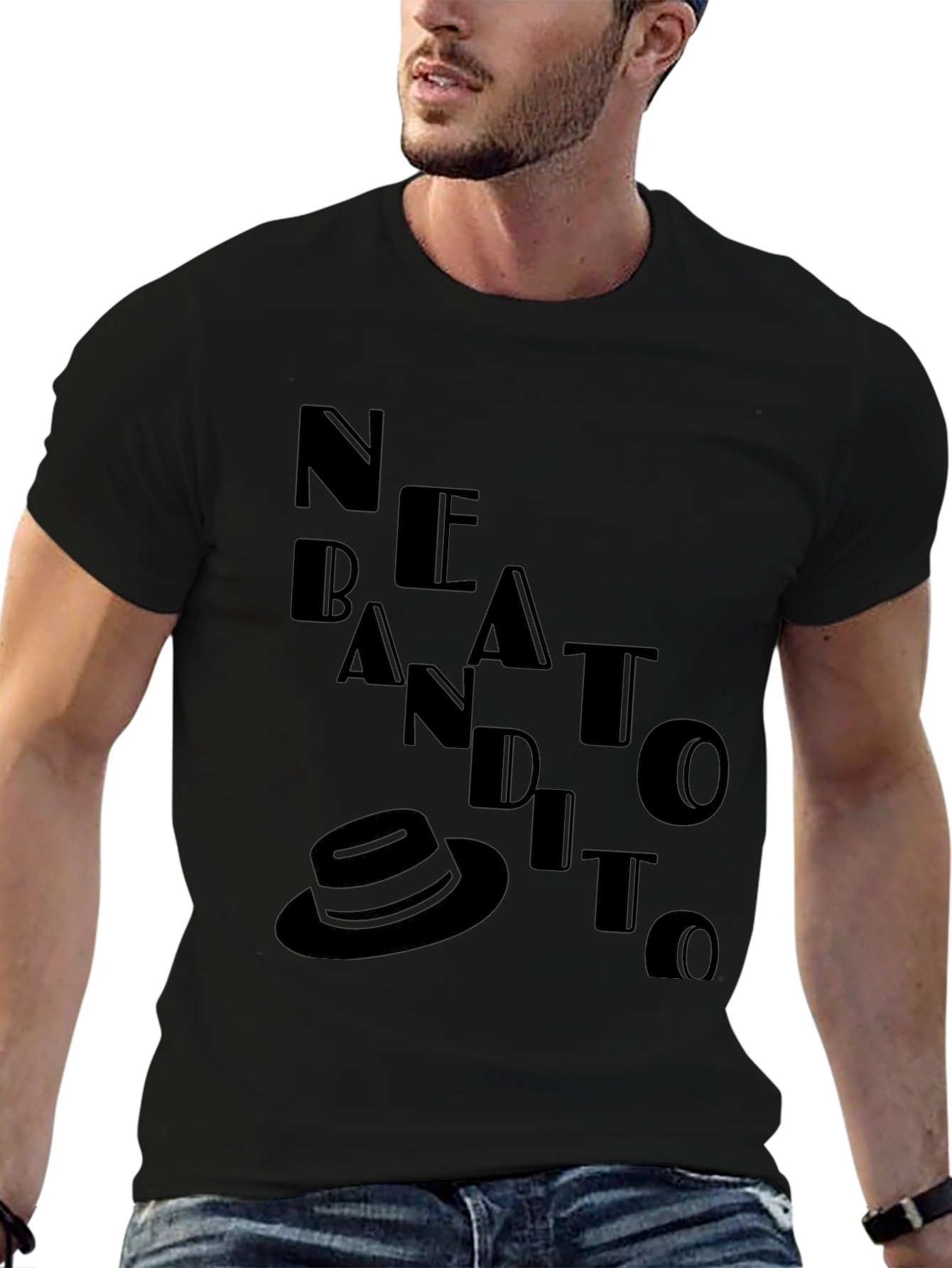 Trendy Black BANDITO Graphic Tee
