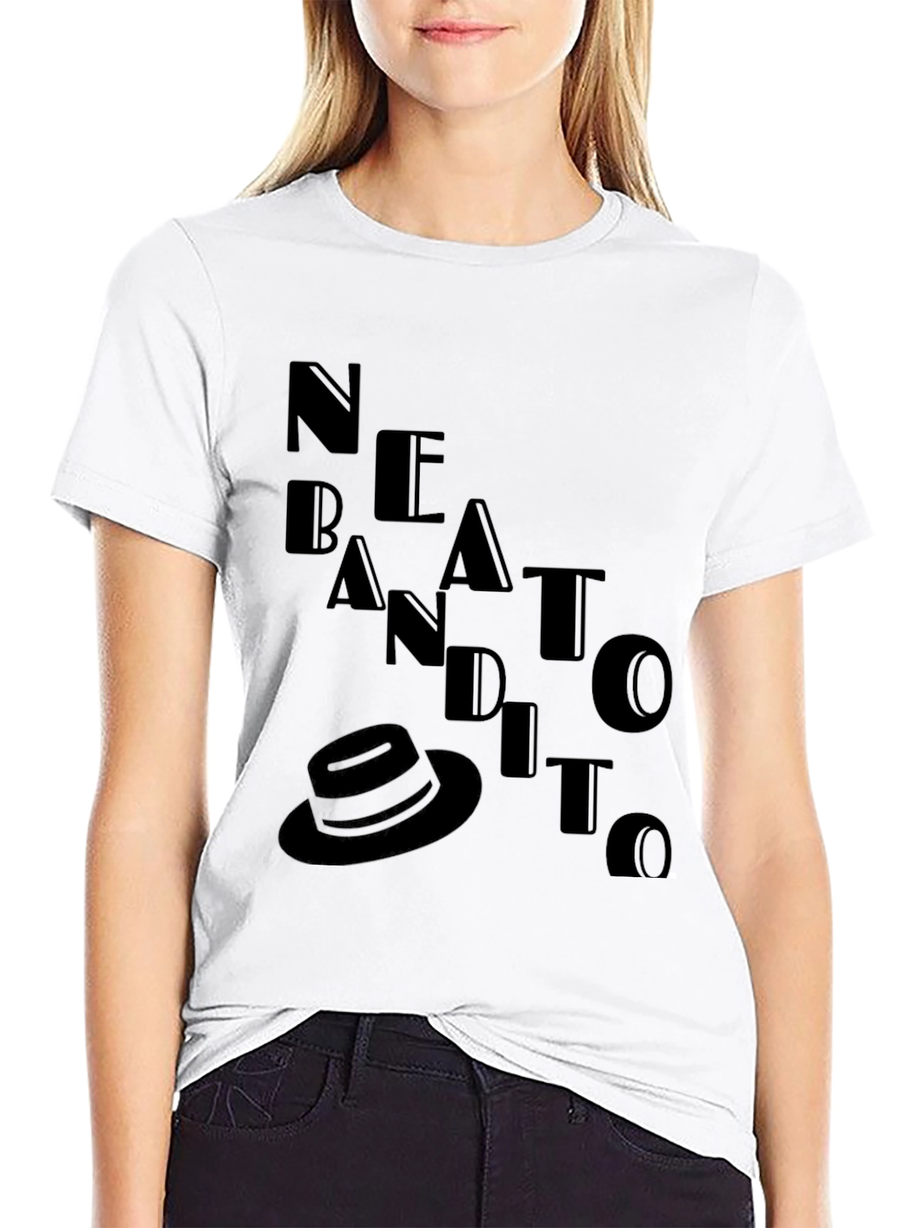 Trendy Black BANDITO Graphic Tee