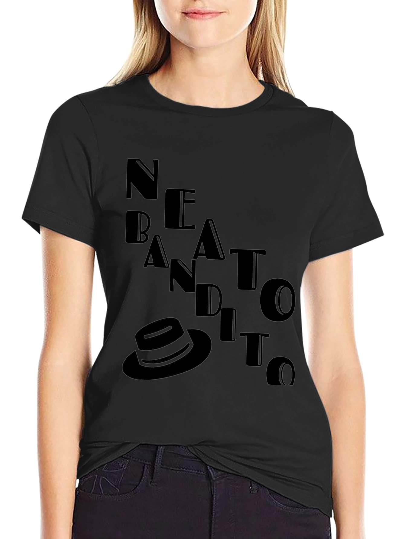 Trendy Black BANDITO Graphic Tee