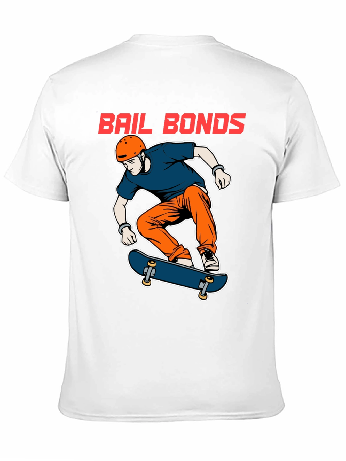 Bail Bonds Skateboarder Graphic Tee - Black