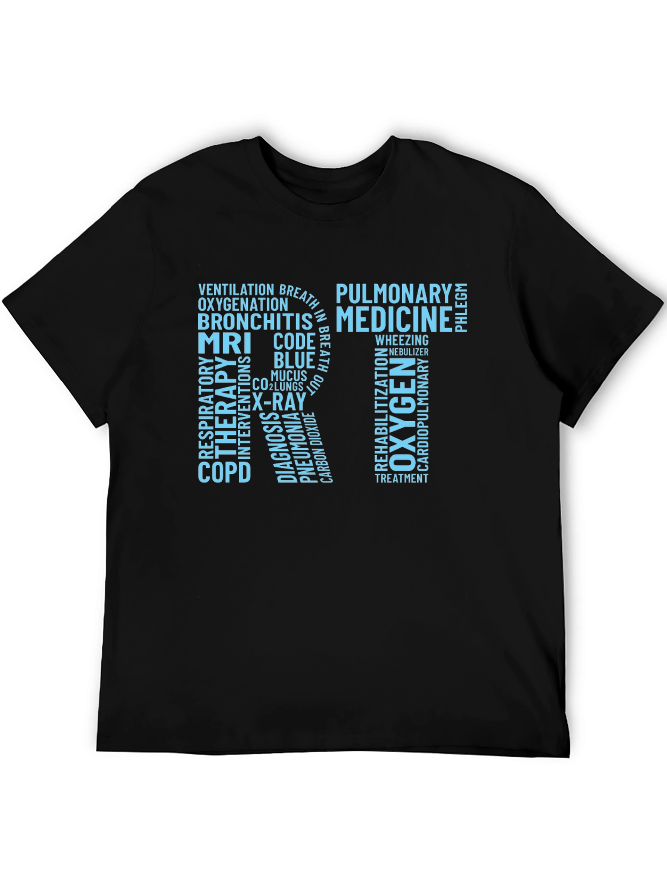 Respiratory Therapy Word Art T-Shirt