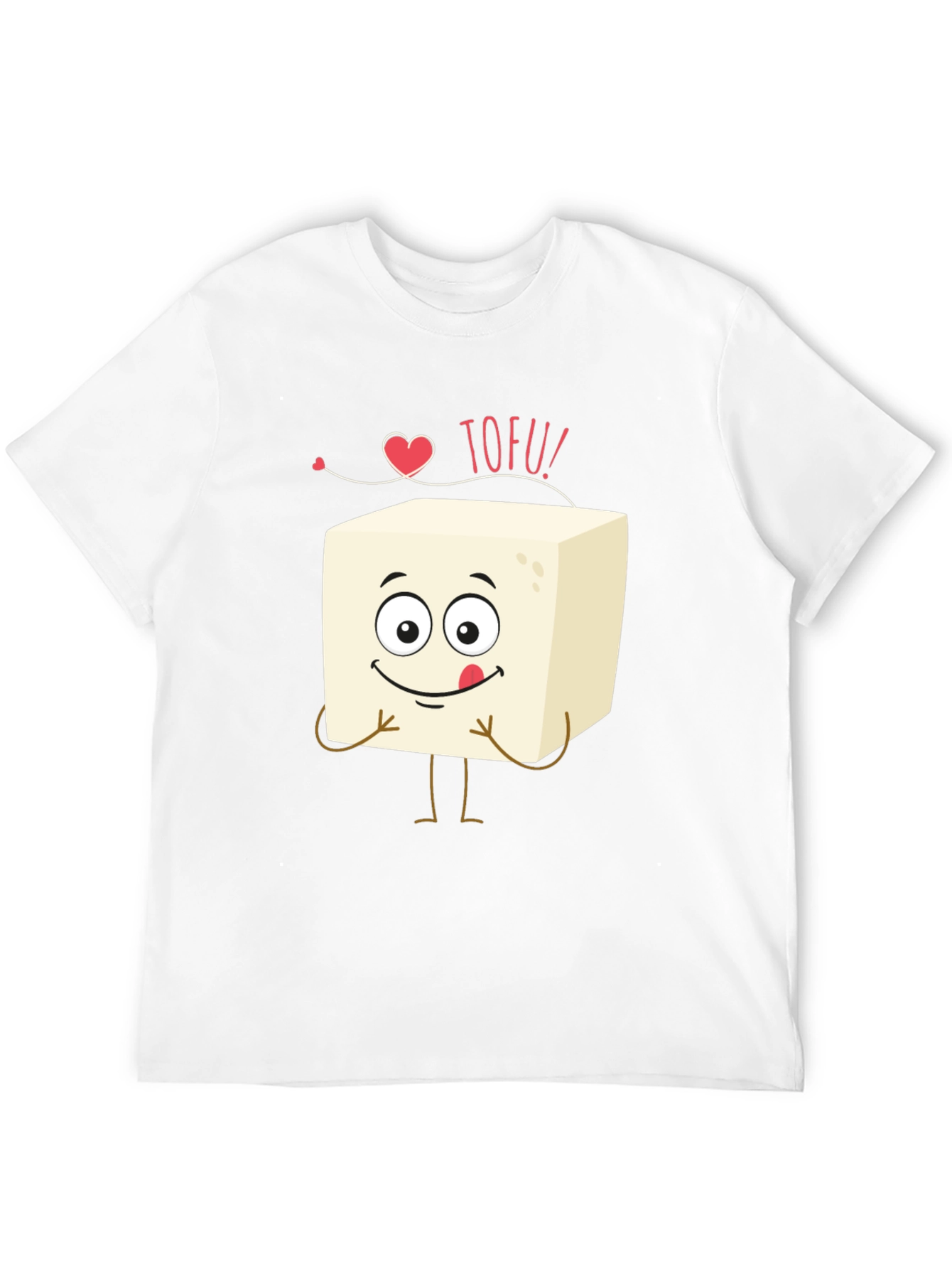 Cute Tofu Lovers Black T-Shirt