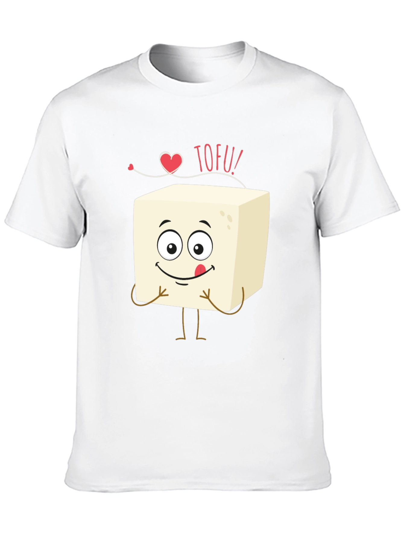 Cute Tofu Lovers Black T-Shirt
