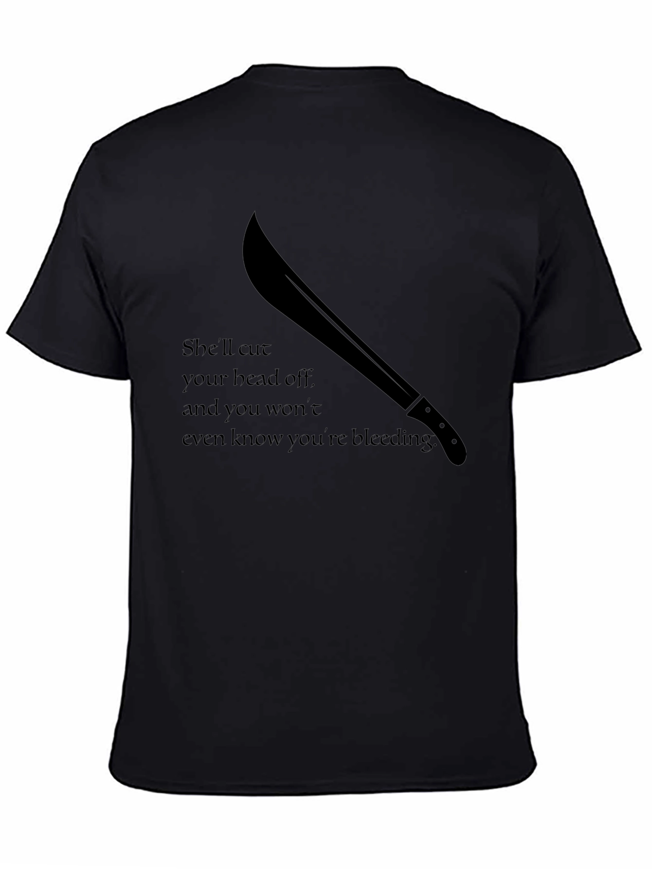 Edgy Graphic Tee - Machete Design