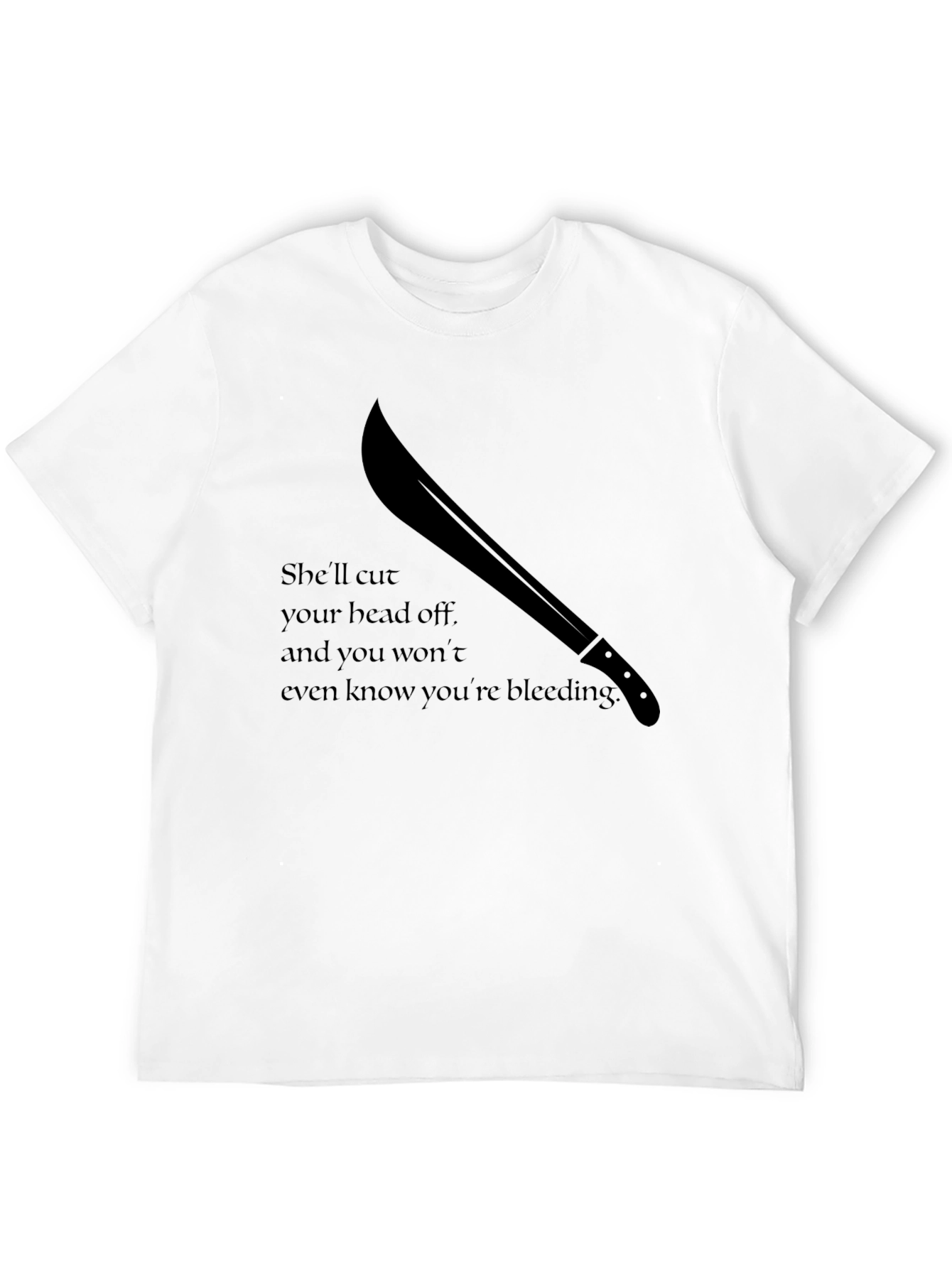 Edgy Graphic Tee - Machete Design