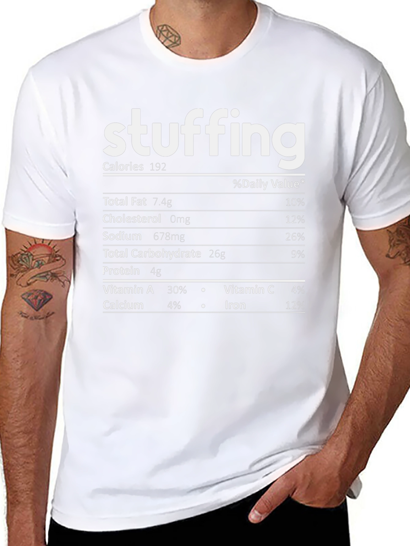 Stuffing Nutrition Facts T-Shirt - Funny Thanksgiving Tee