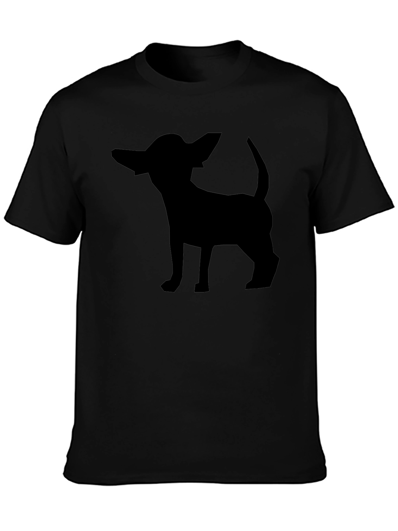 Chihuahua Silhouette Graphic Tee - Black
