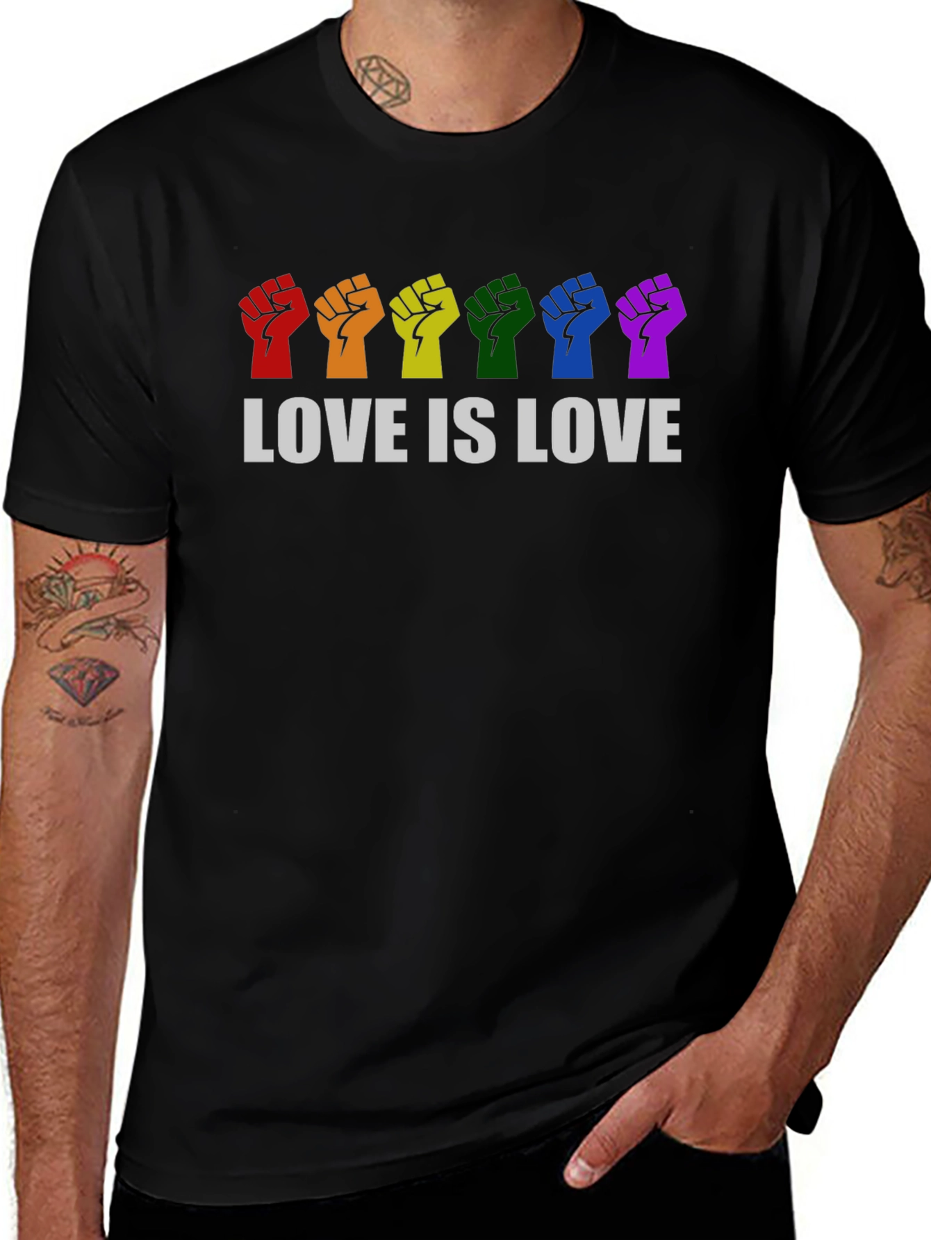 Love Is Love Pride Fist T-Shirt