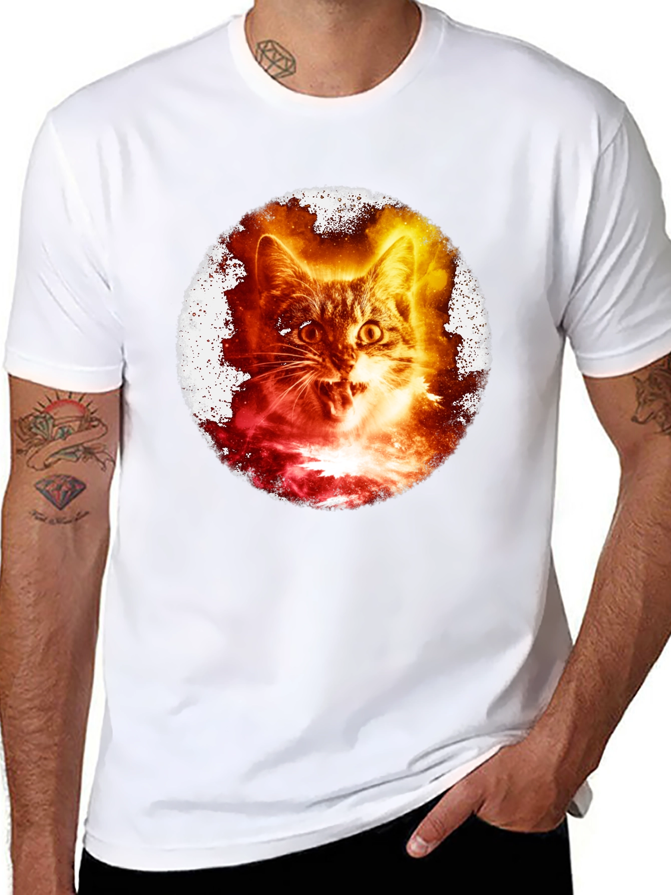 Cosmic Cat T-Shirt - Cool Graphic Tee