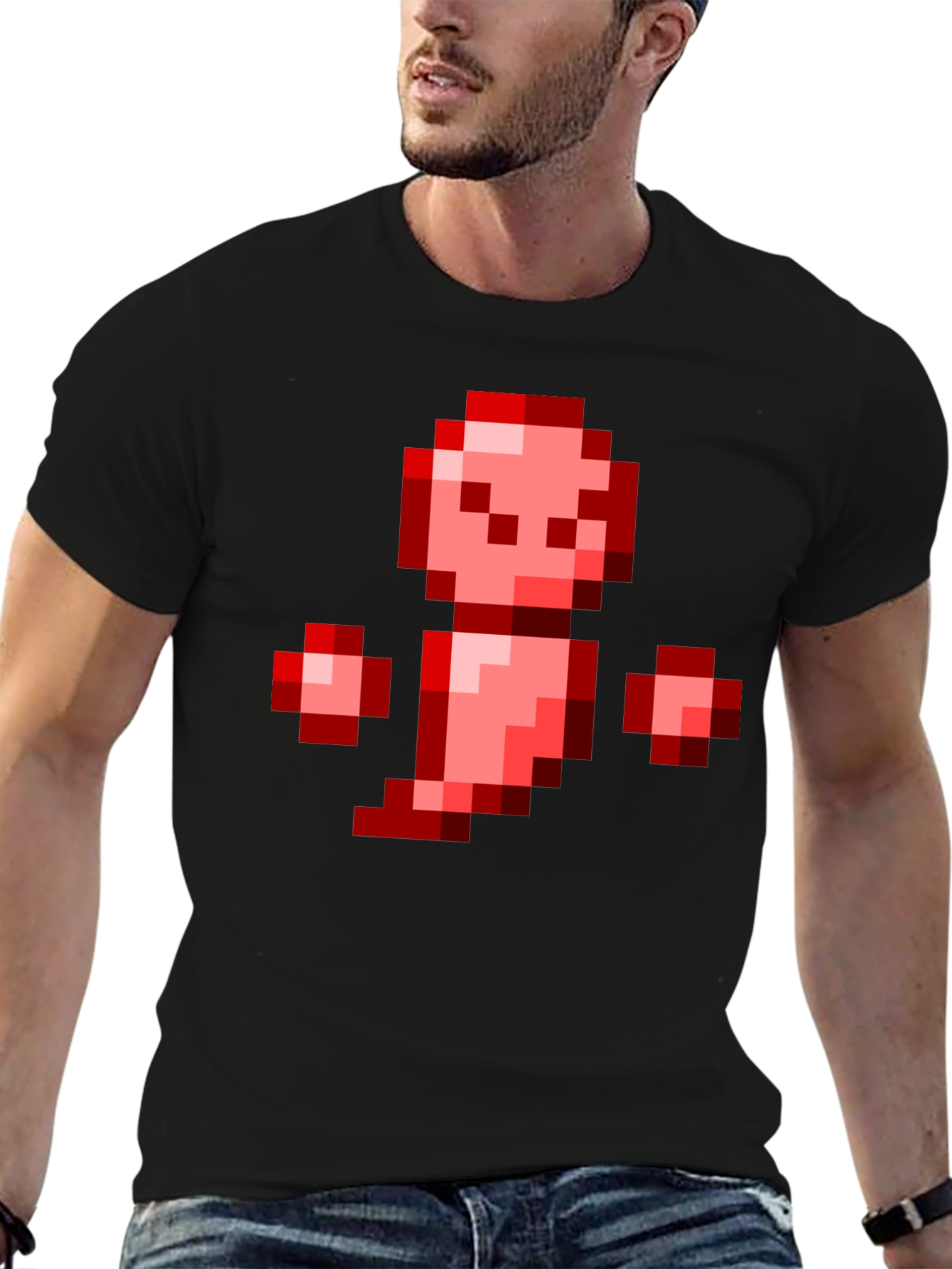Pixel Red Creature Graphic Tee