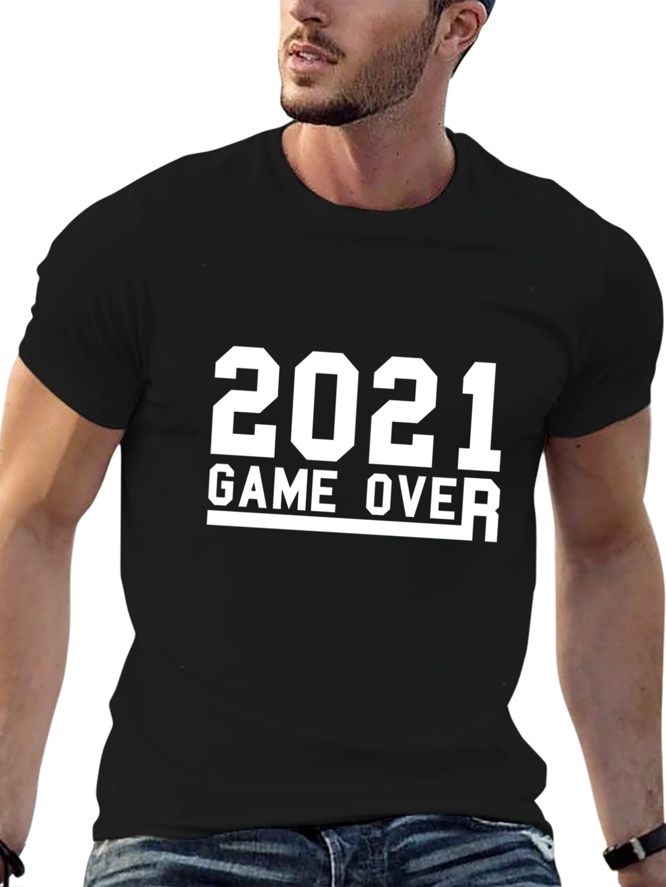 2021 Game Over Graphic T-Shirt - Black