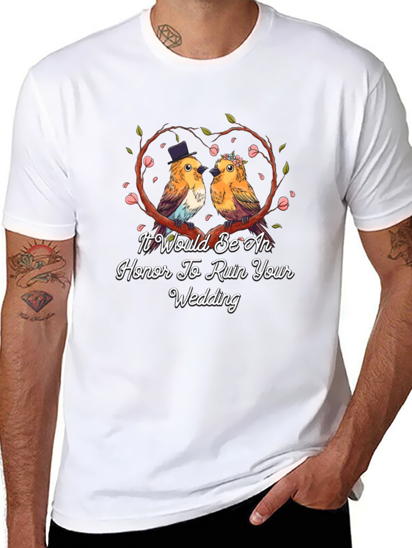 Ruin Your Wedding Bird Graphic T-Shirt