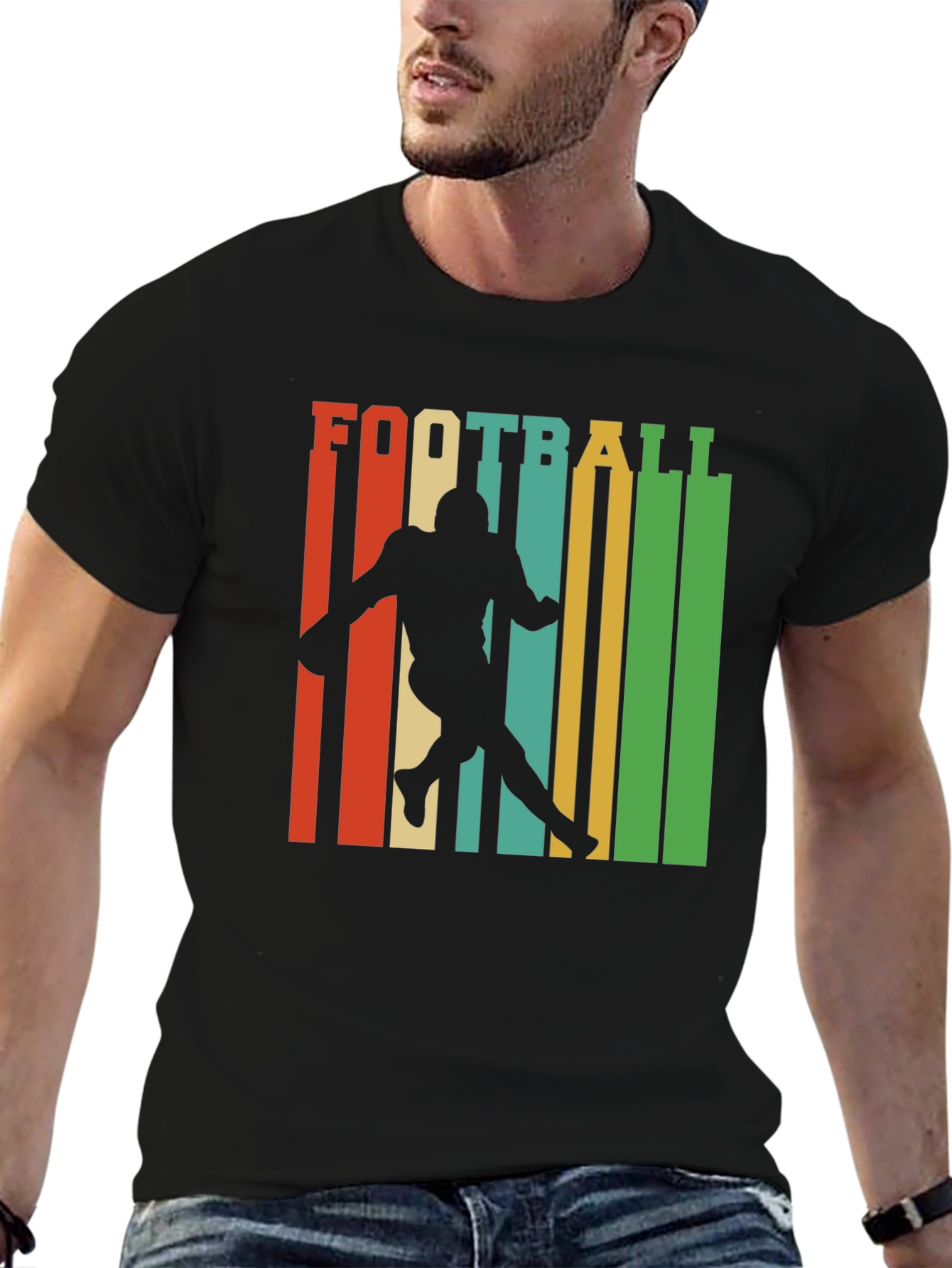 Retro Football Player T-Shirt