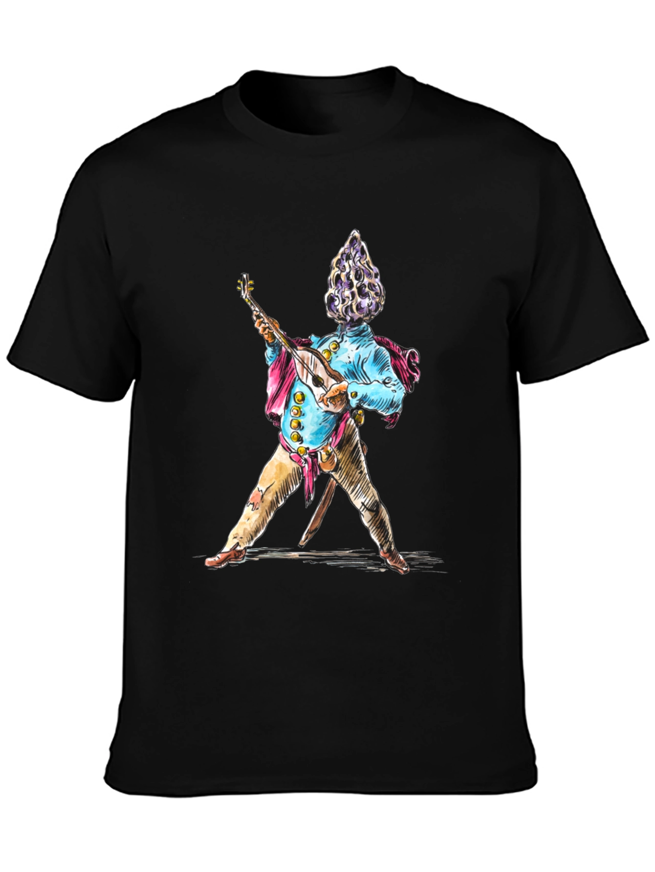 Musical Mushroom Man T-Shirt - Unique Graphic Tee