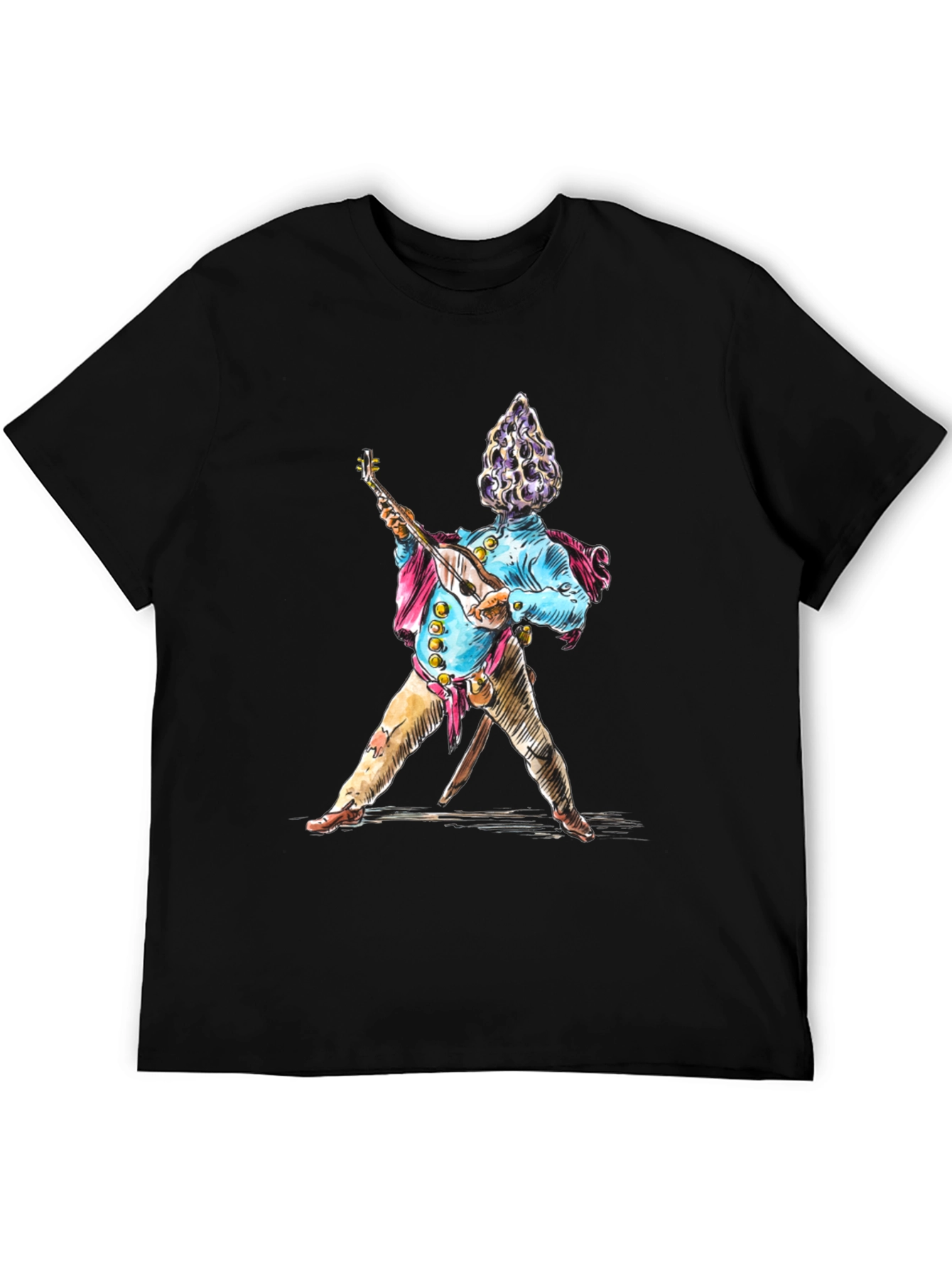 Musical Mushroom Man T-Shirt - Unique Graphic Tee