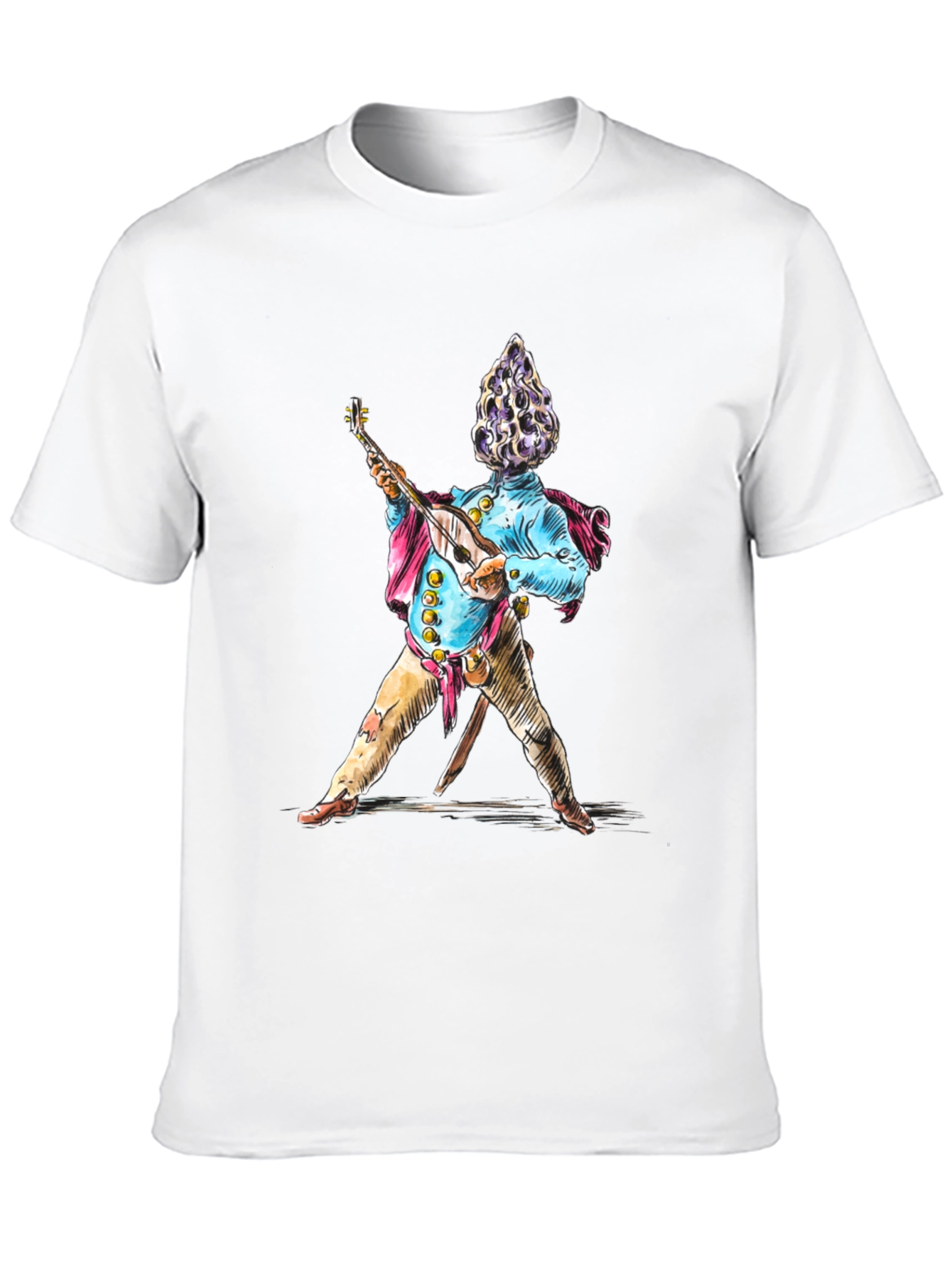 Musical Mushroom Man T-Shirt - Unique Graphic Tee