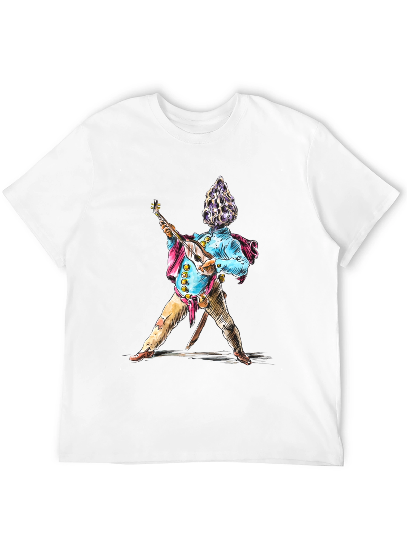 Musical Mushroom Man T-Shirt - Unique Graphic Tee