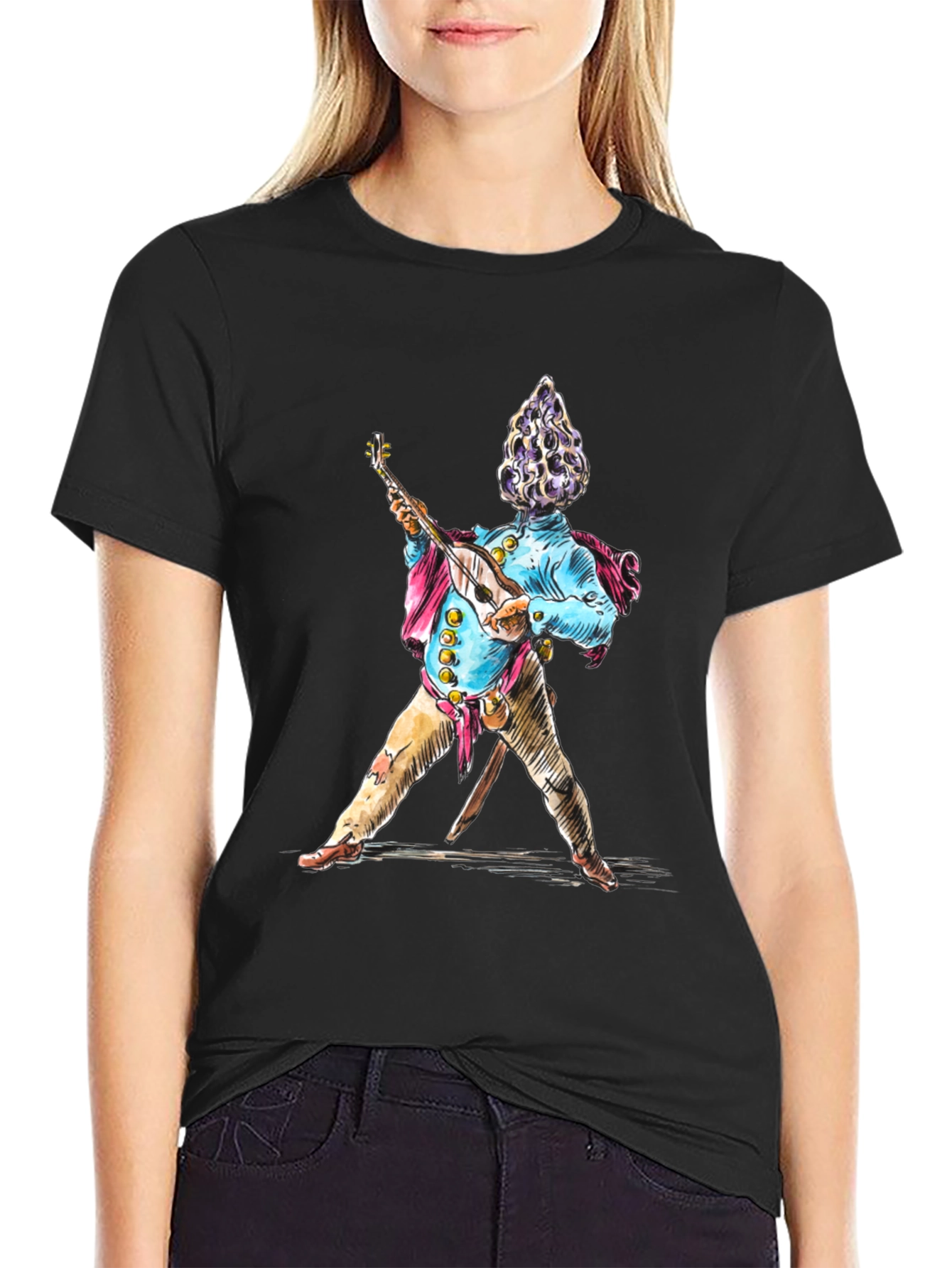 Musical Mushroom Man T-Shirt - Unique Graphic Tee