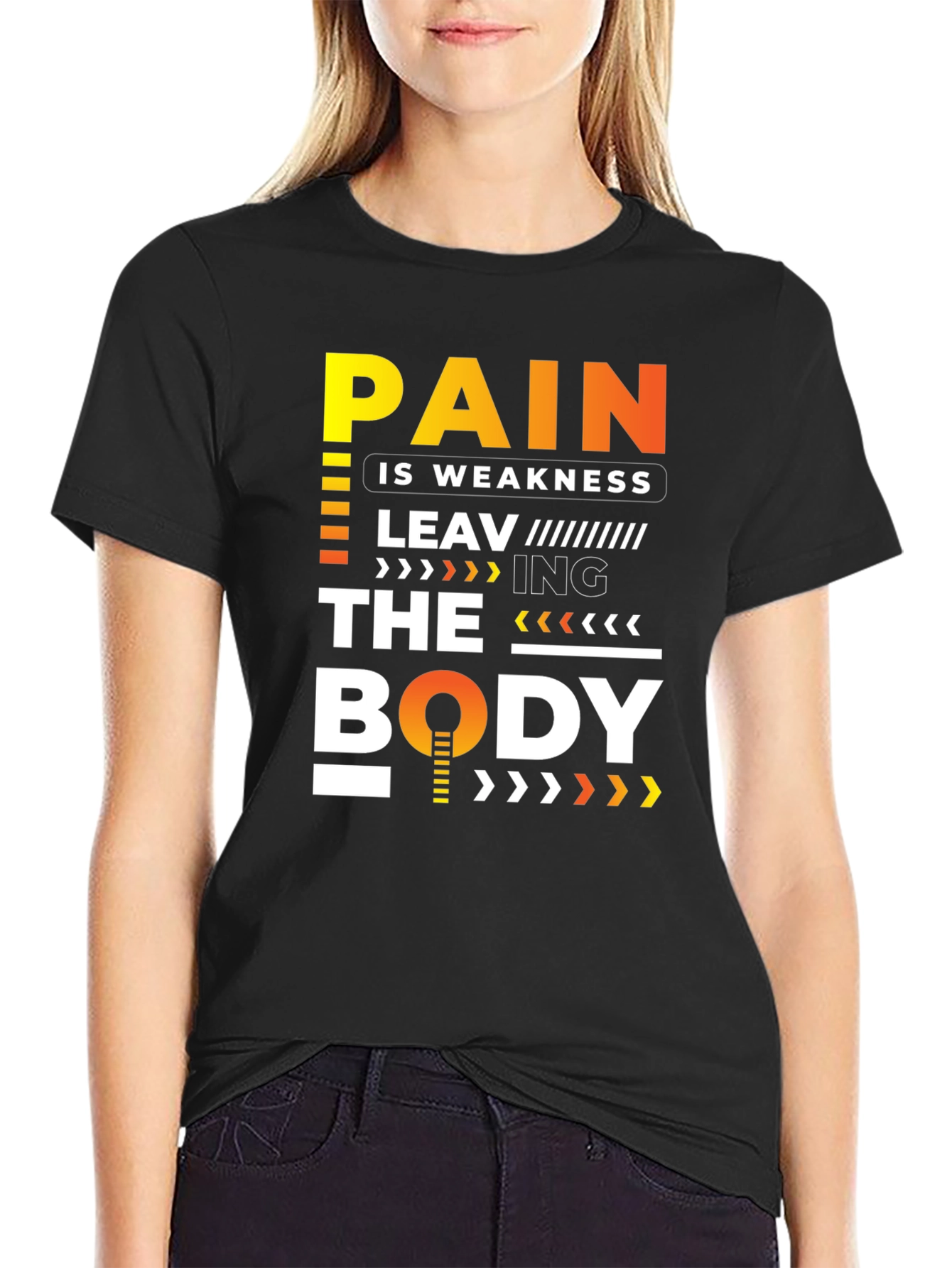 Pain is Weakness T-Shirt - Gym Motivation