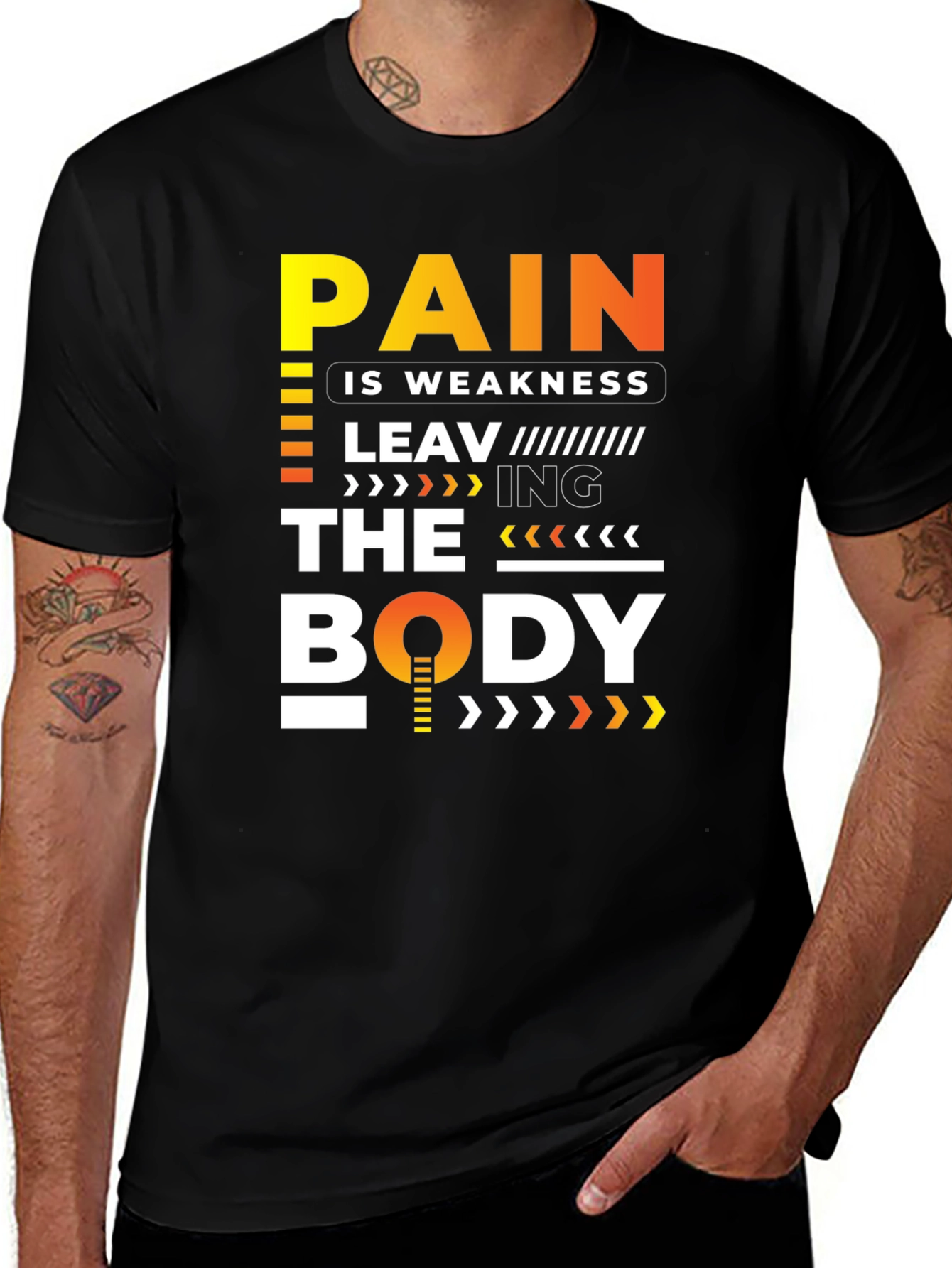 Pain is Weakness T-Shirt - Gym Motivation