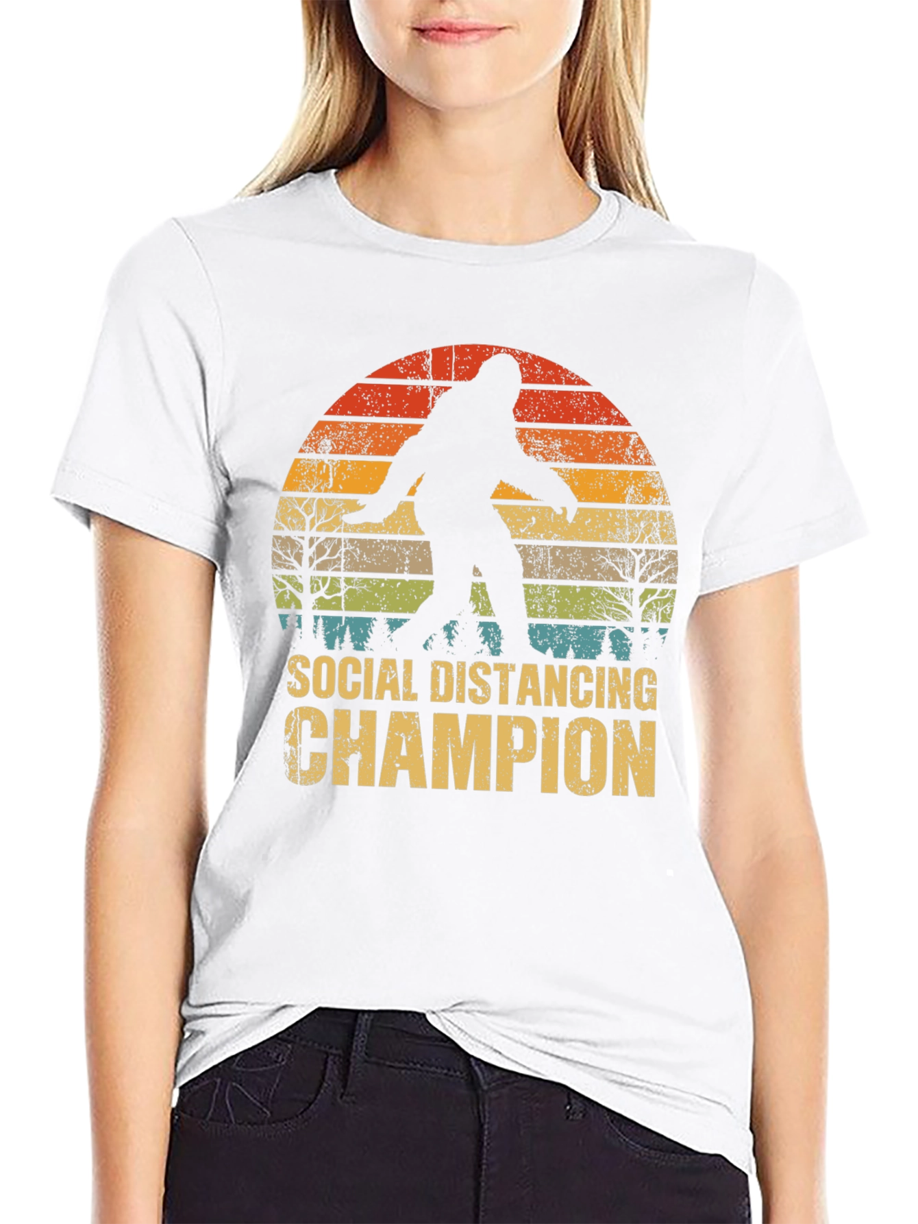 Social Distancing Champion Bigfoot T-Shirt