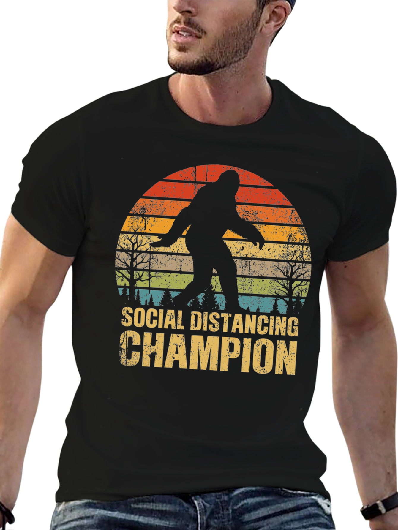 Social Distancing Champion Bigfoot T-Shirt