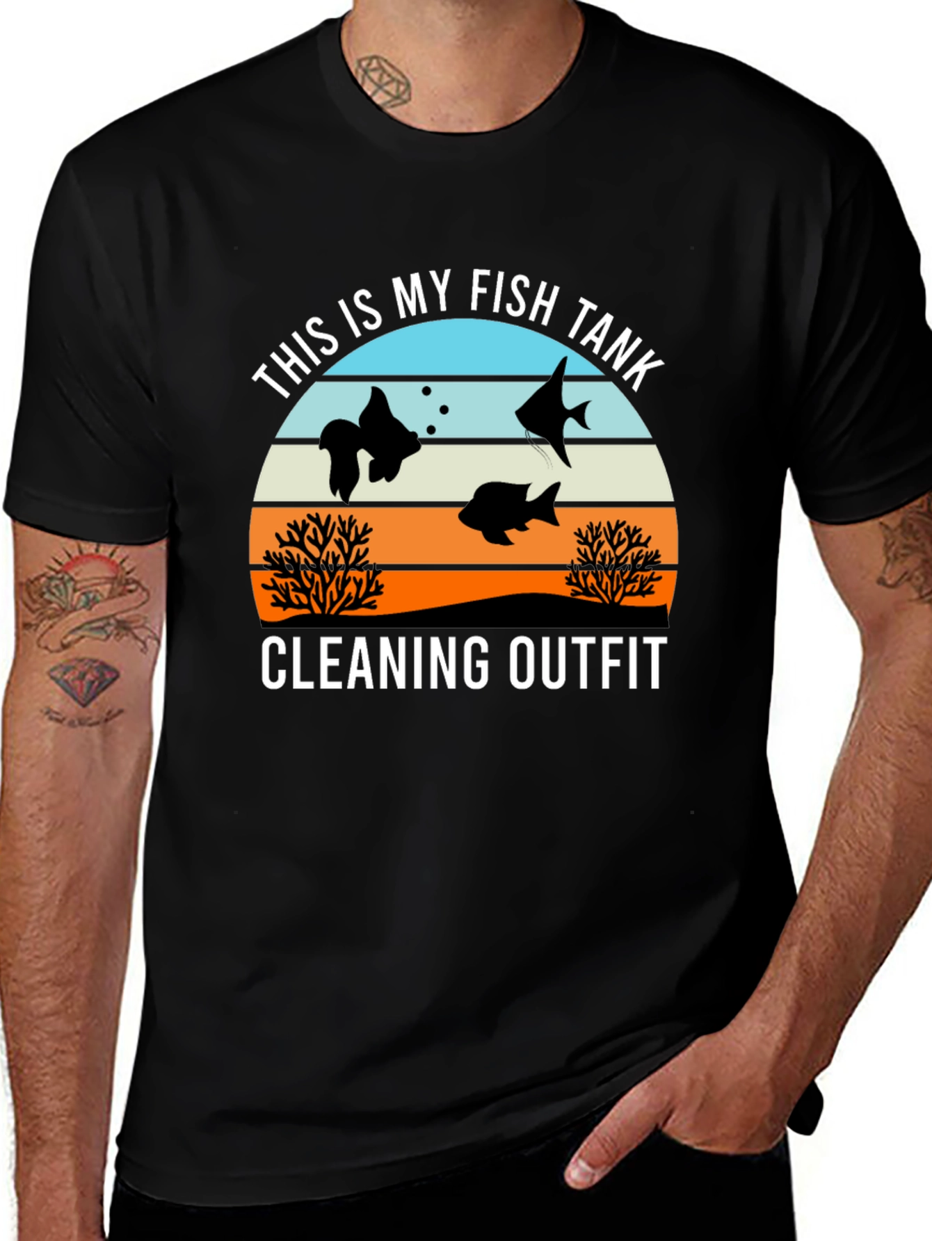 Funny Fish Tank Cleaning Outfit T-Shirt