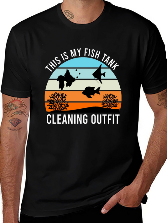 Funny Fish Tank Cleaning Outfit T-Shirt