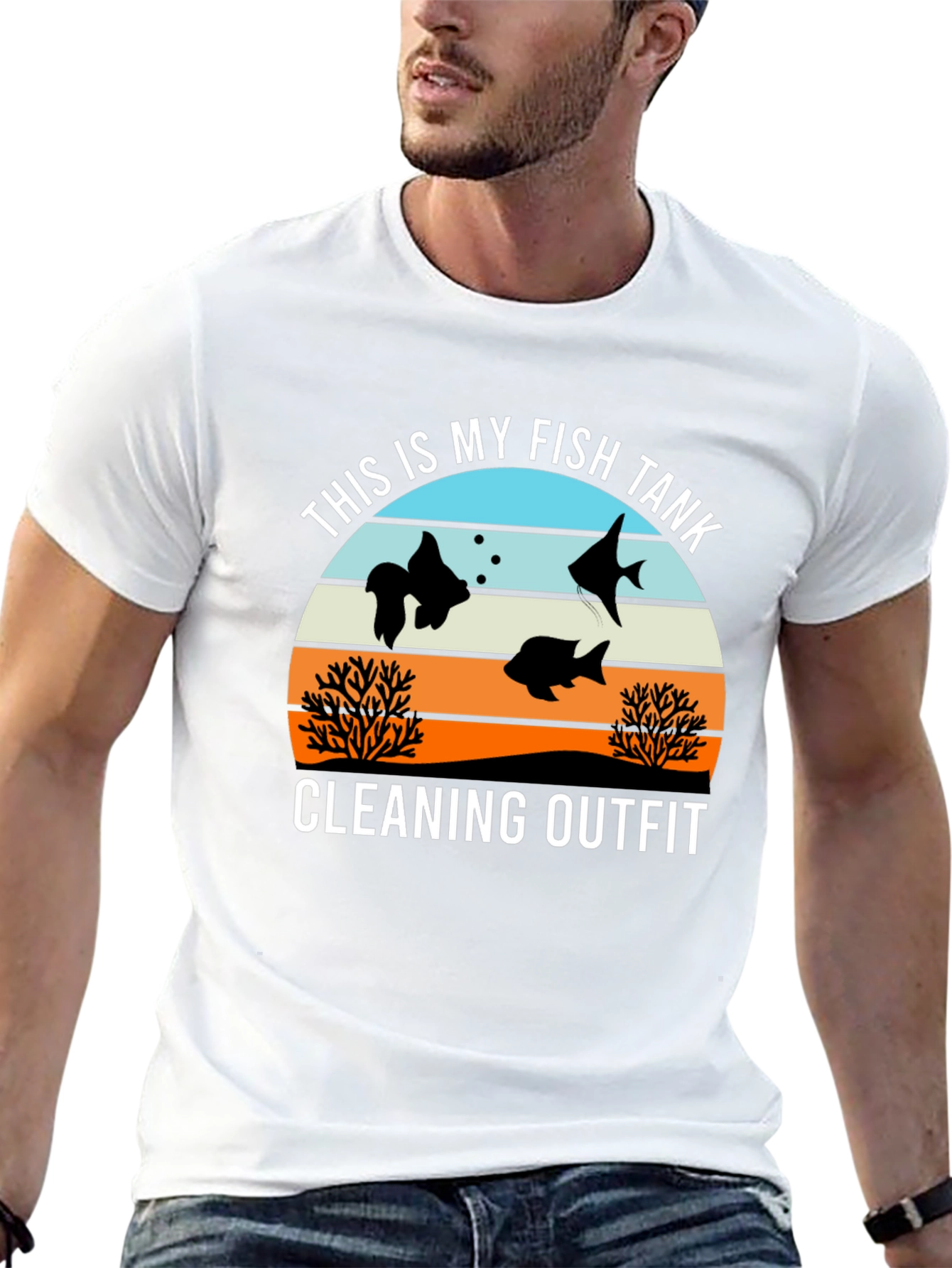 Funny Fish Tank Cleaning Outfit T-Shirt