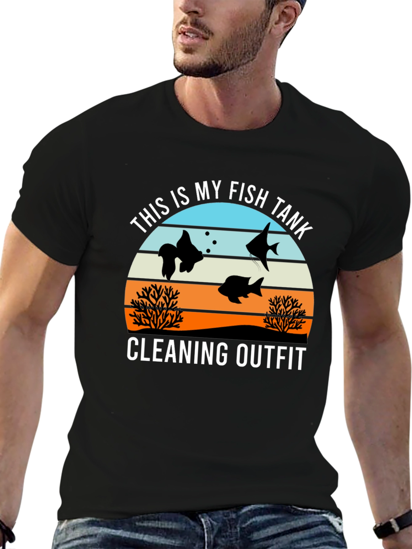 Funny Fish Tank Cleaning Outfit T-Shirt