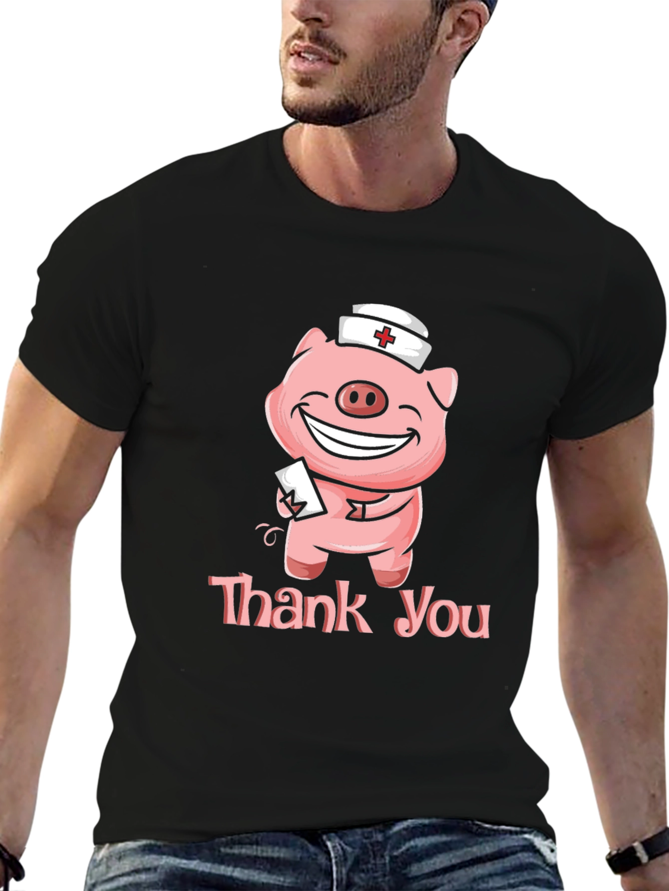 Nurse Pig Thank You T-Shirt