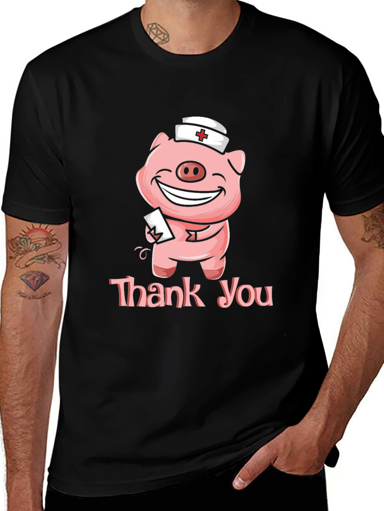 Nurse Pig Thank You T-Shirt
