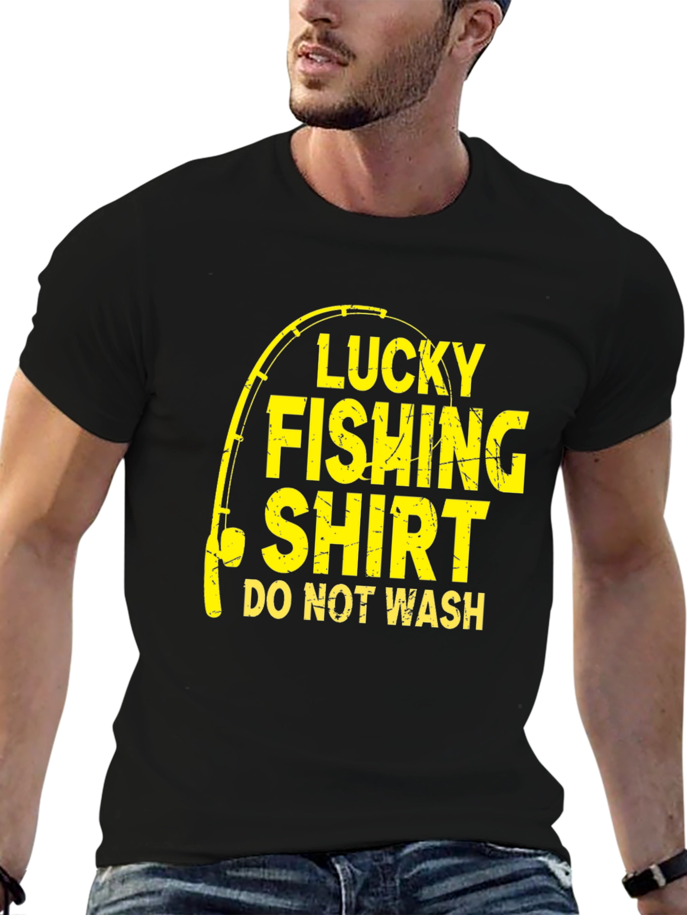 Lucky Fishing Shirt - Novelty Graphic Tee