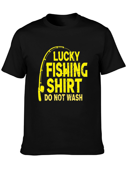 Lucky Fishing Shirt - Novelty Graphic Tee